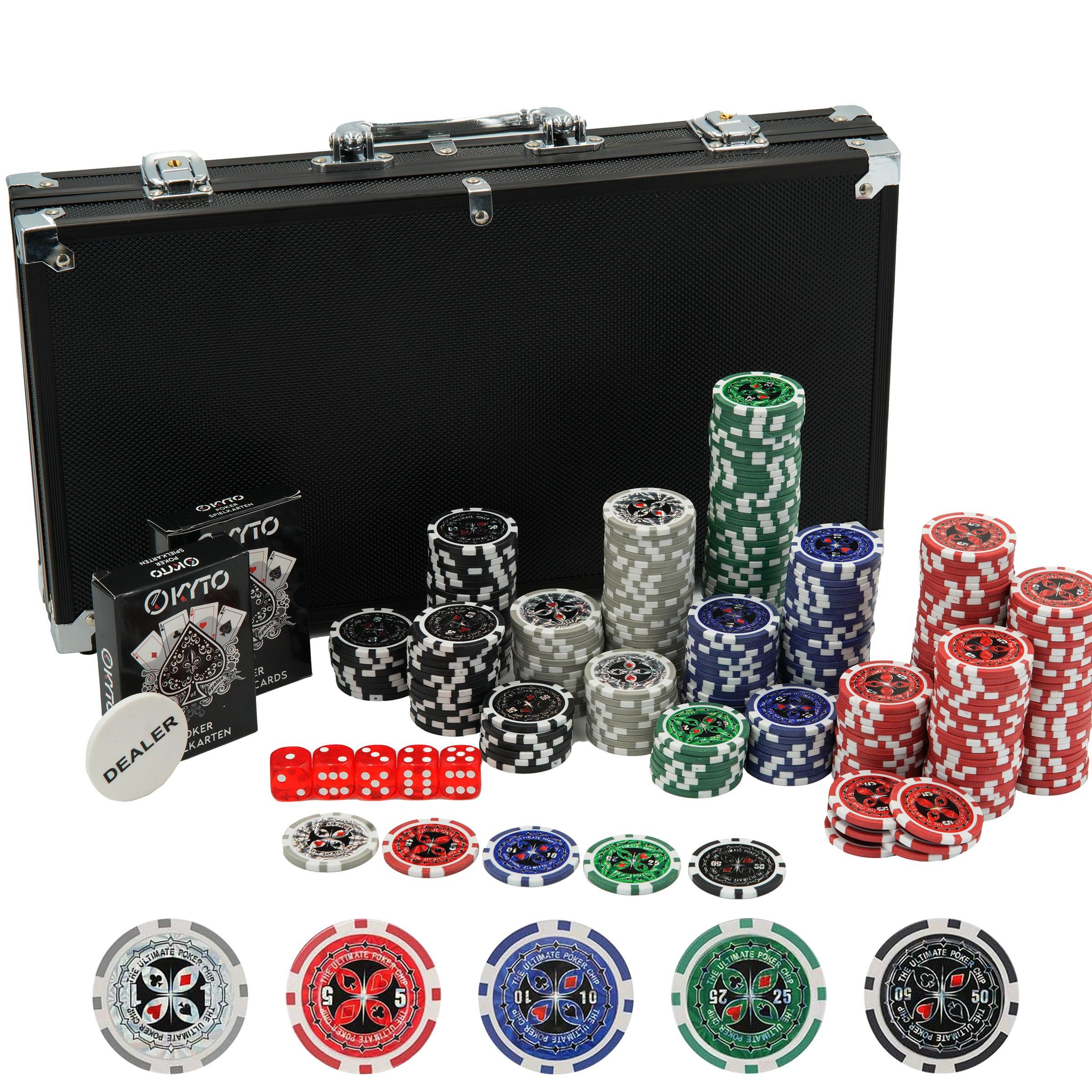 Kyto Spiel Kyto Pokerspiel 300-teilig schwarzer Koffer