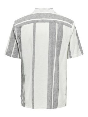 ONLY & SONS Kurzarmhemd ONSCAIDEN SS STRIPE LINEN RESORT NOOS