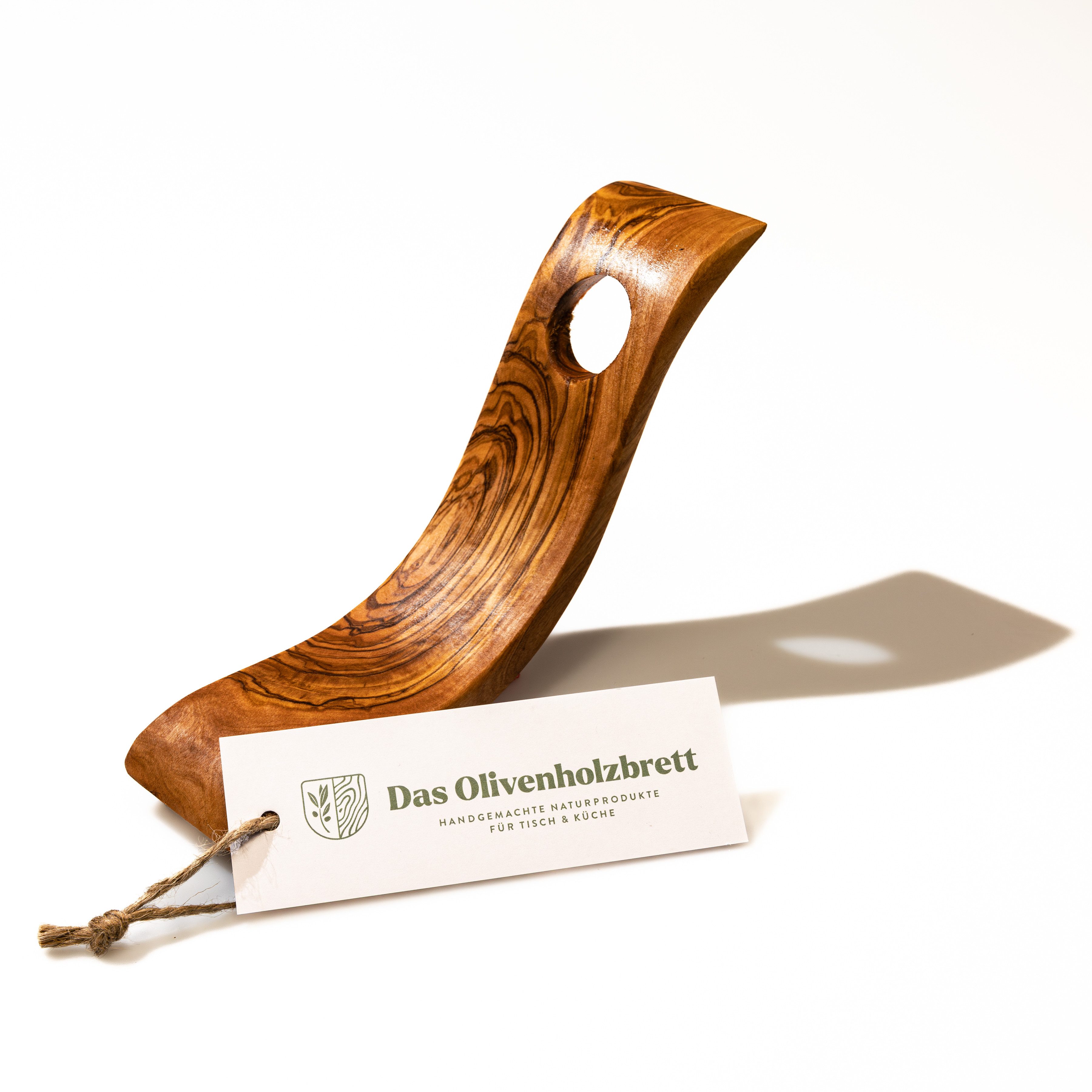 dasOlivenholzbrett Weinflaschenhalter Flaschenhalter aus Olivenholz, S-förmig