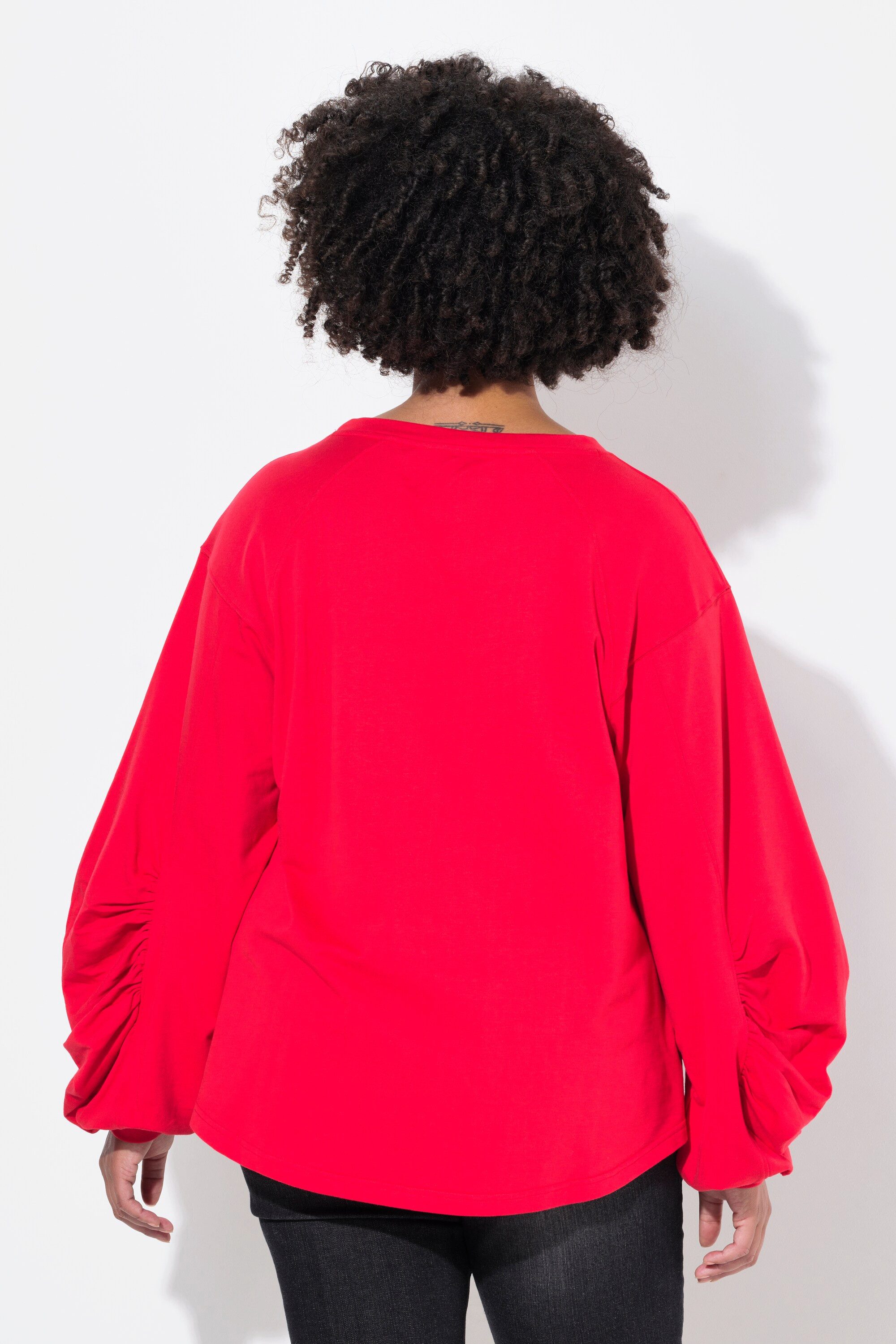 Angel of Style Sweatshirt Sweatshirt A-Linie geraffter Raglan-Langarm