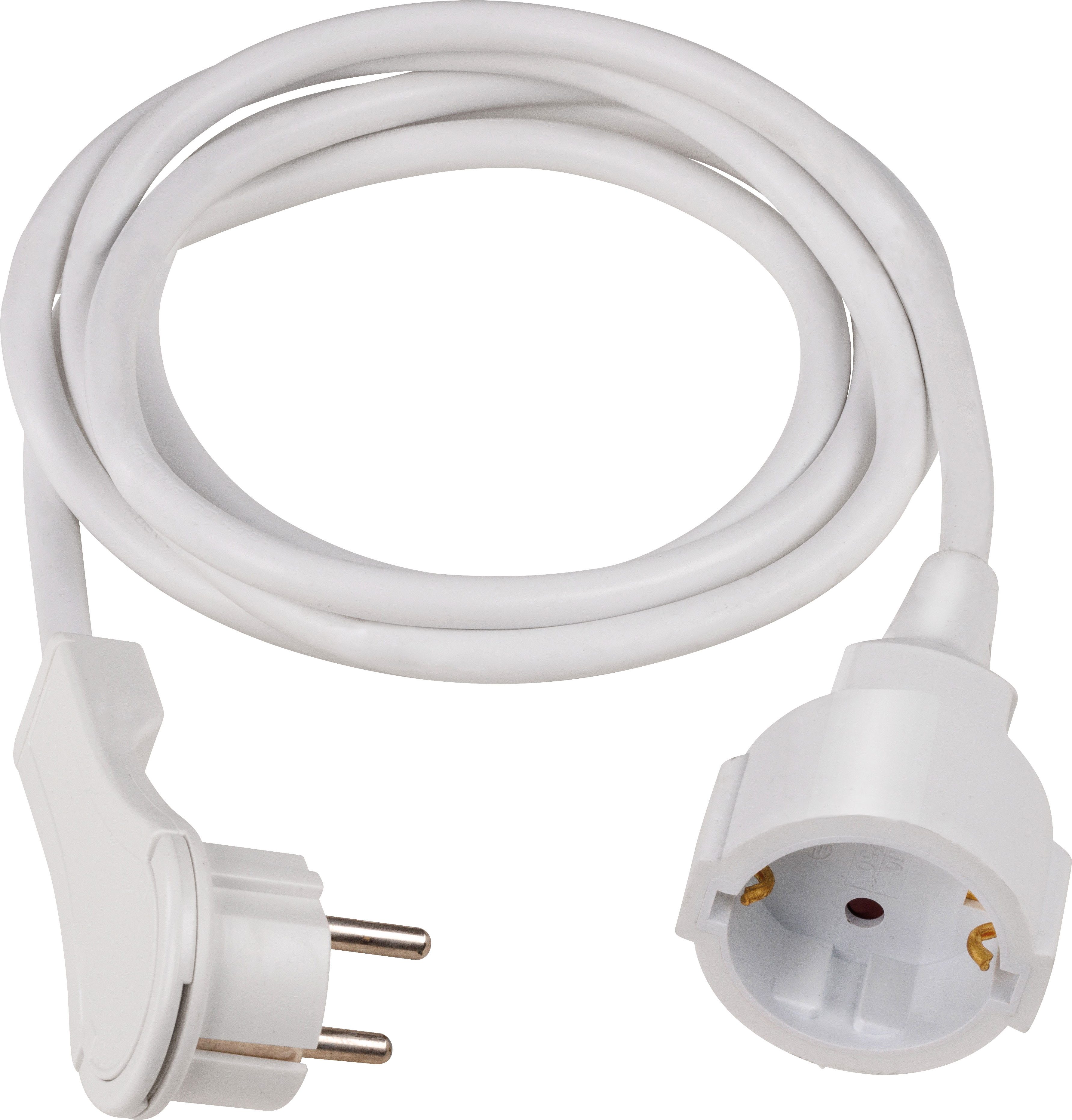 as - Schwabe Verlängerungsleitung mit Flachstecker Schuko Innen Verlängerungskabel, Typ F (Schuko), Flachstecker, Typ F (Schuko) (200 cm)