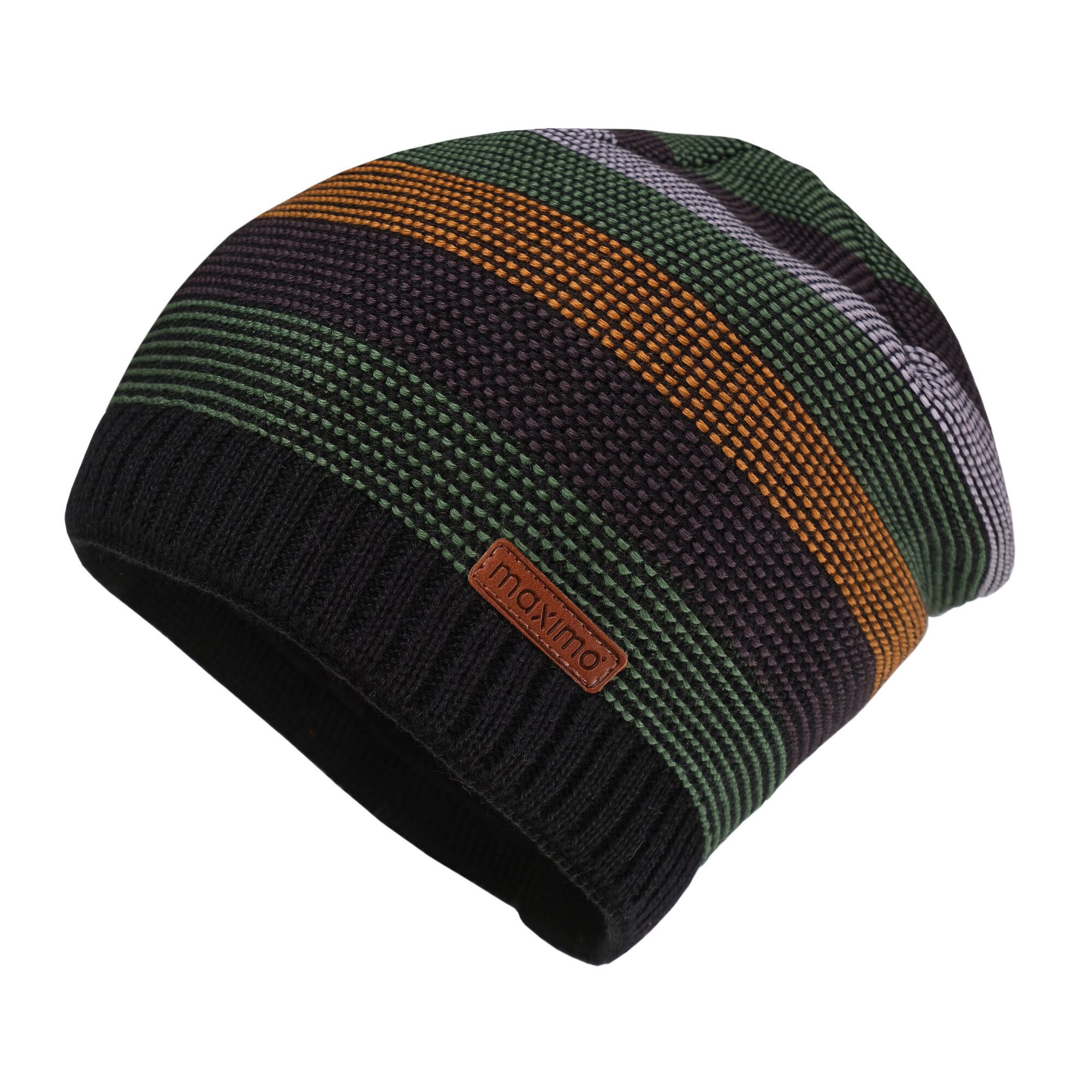 MAXIMO Strickmütze KIDS-Beanie randlos Blockringel LL (1-St)