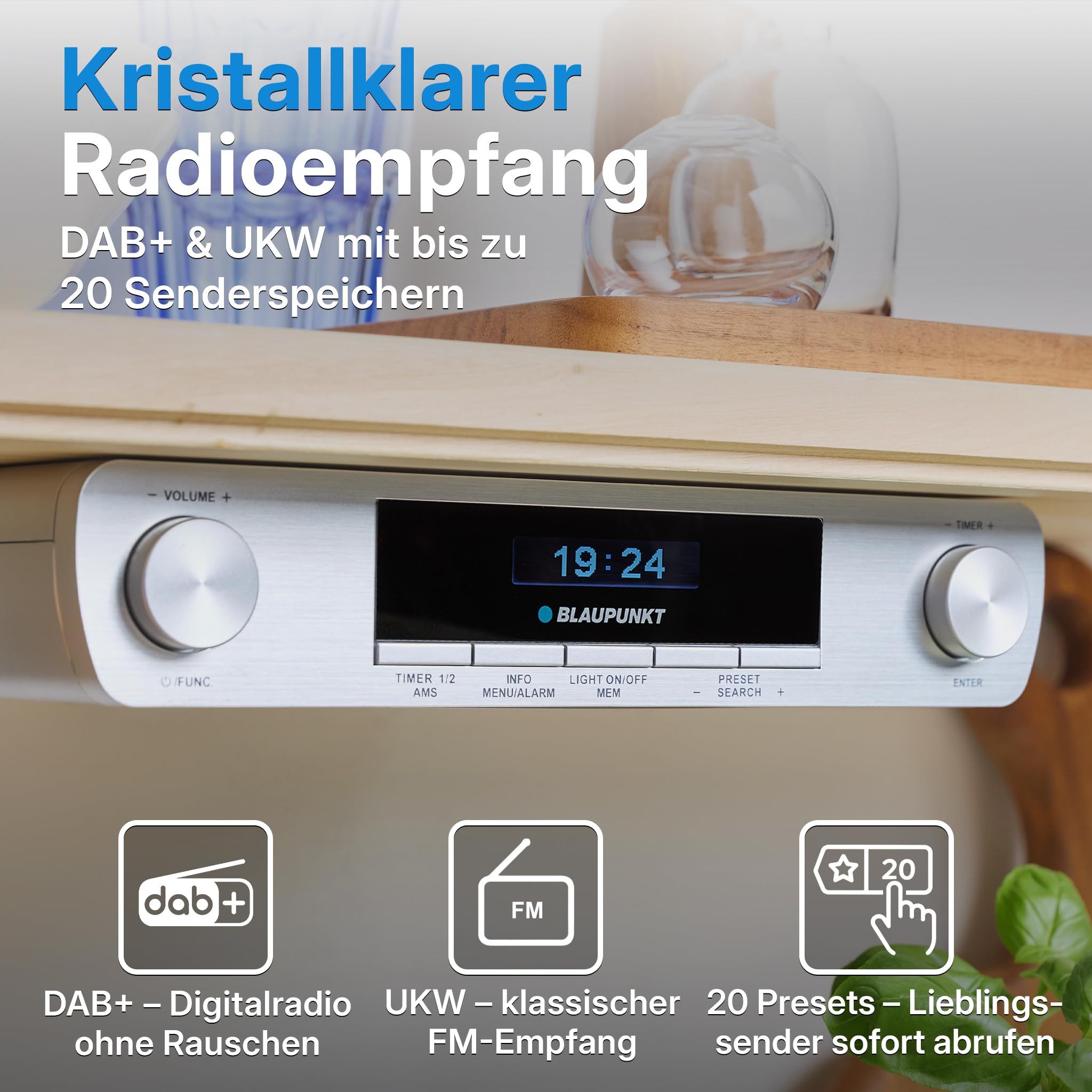 Blaupunkt KRD 30 Küchen-Radio (Bluetooth & DAB+ Küchenradio mit Timer und Wecker) – Bild 3 von 5