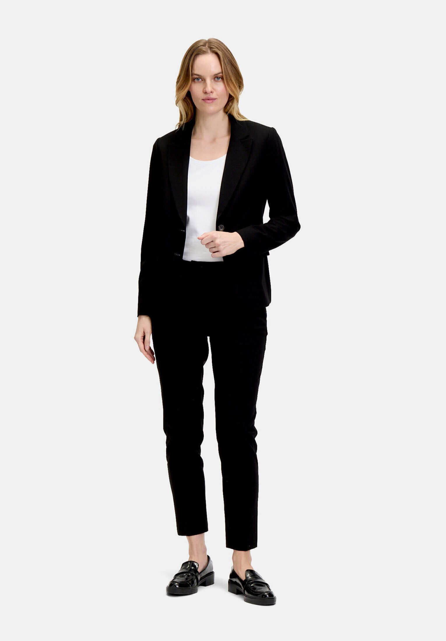 Betty&Co Longblazer Damen mit Taschen Druckfutter