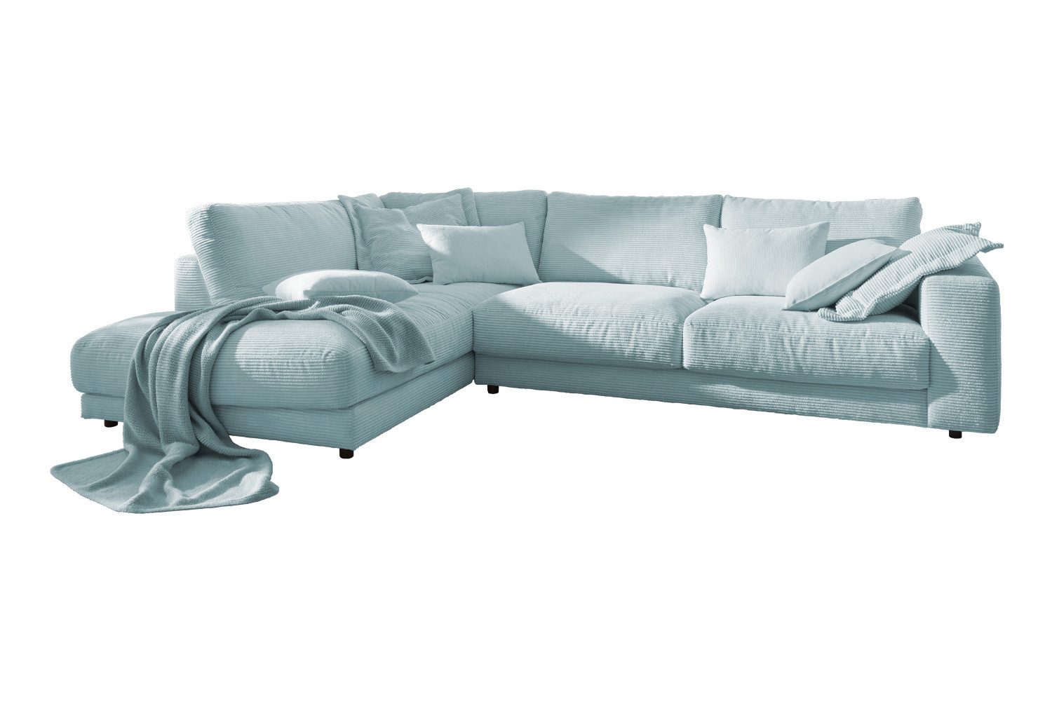 KAWOLA Ecksofa MADELINE, Couch L-Form rechts oder links, Cord verschiedene günstig online kaufen