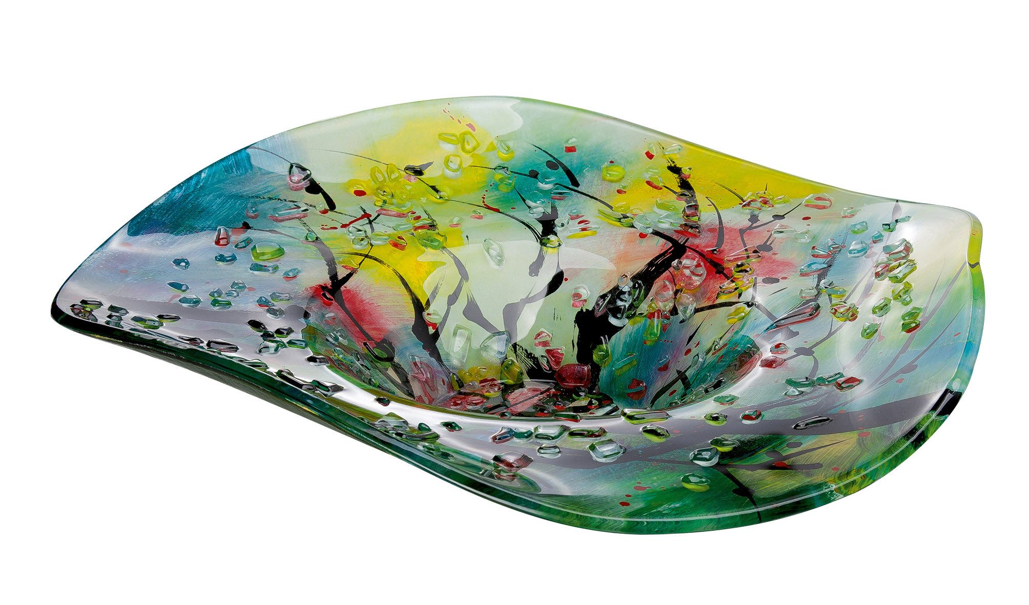 GILDE Dekoschale GILDE Schale Nicosia - mehrfarbig - H. 12,5cm x B. 48cm (1 Stück)
