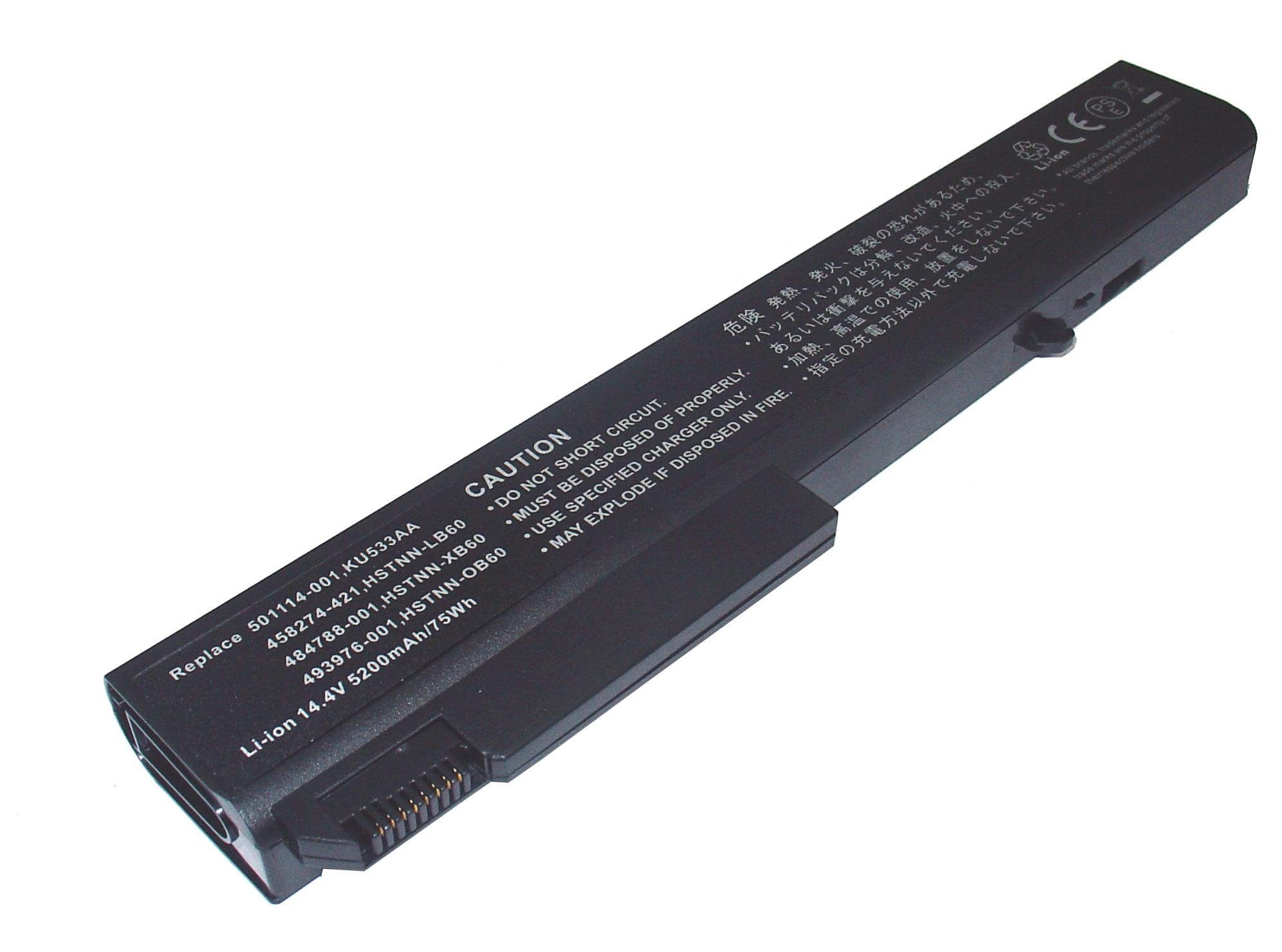 PowerSmart NHP045.806 Laptop-Akku Ersatz für HP EliteBook 8530p, EliteBook 8530w, EliteBook 8540p, EliteBook 8540w, EliteBook 8730p, EliteBook 8730w, EliteBook 8740w, ProBook 6545b Li-ion 5200 mAh (14,4 V)