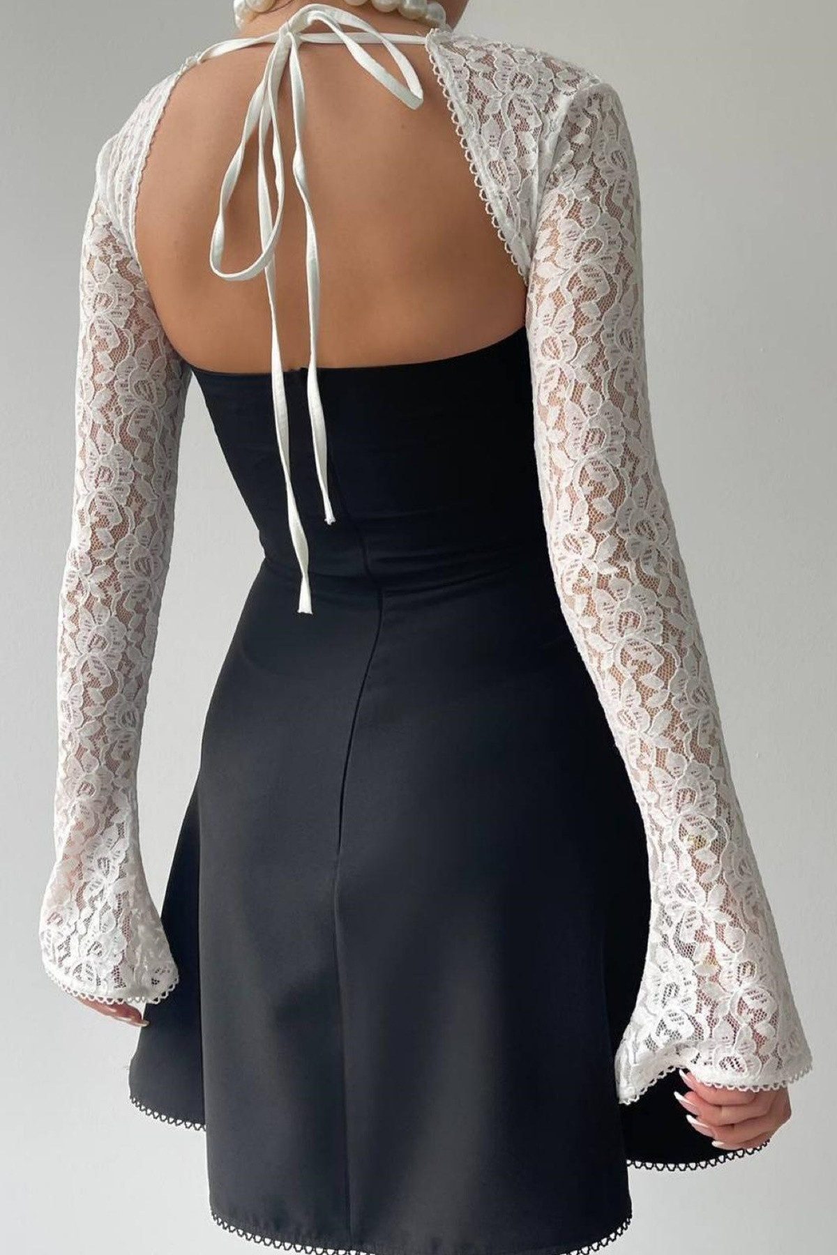 WOMAN VISION Minikleid Minikleid mit V-Ausschnitt und ausgestelltem Rock – Bild 3 von 5