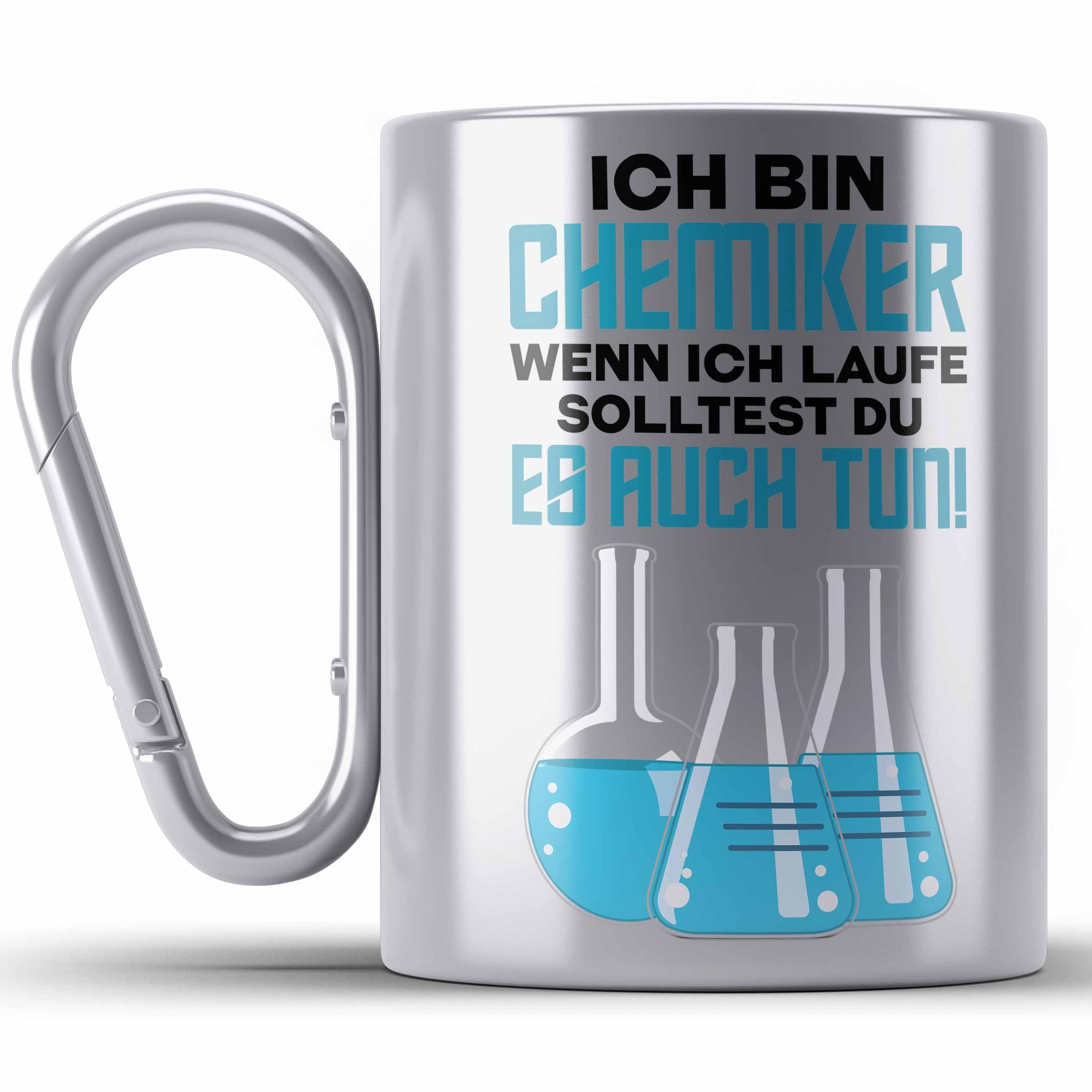 Trendation Thermotasse Chemiker Geschenke Edelstahl Tassen Edelstahl Tasse Chemielaborant Che