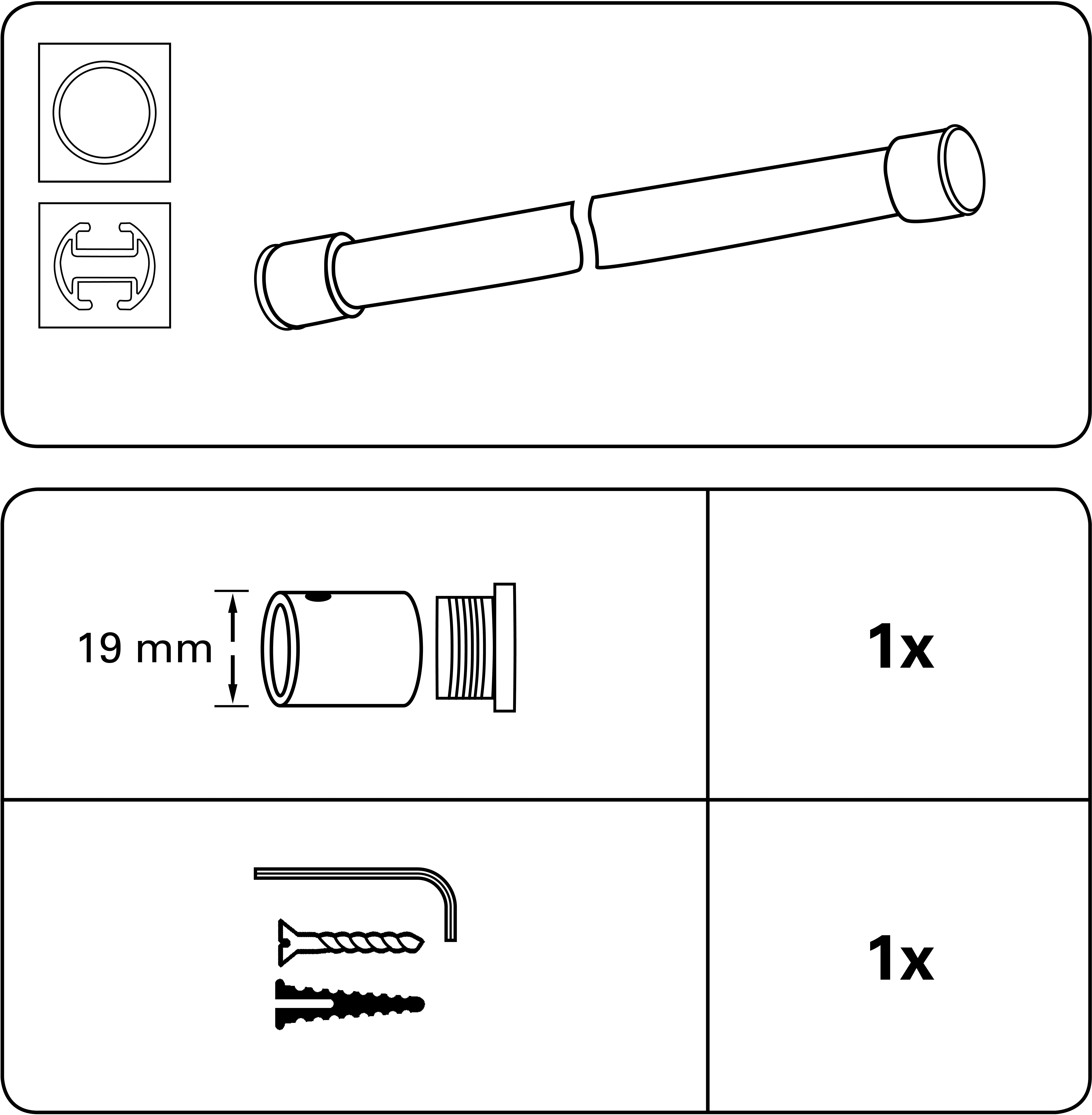 GARDINIA Gardinenstangenhalter Wandlager Kira, (1-St), Serie günstig online kaufen