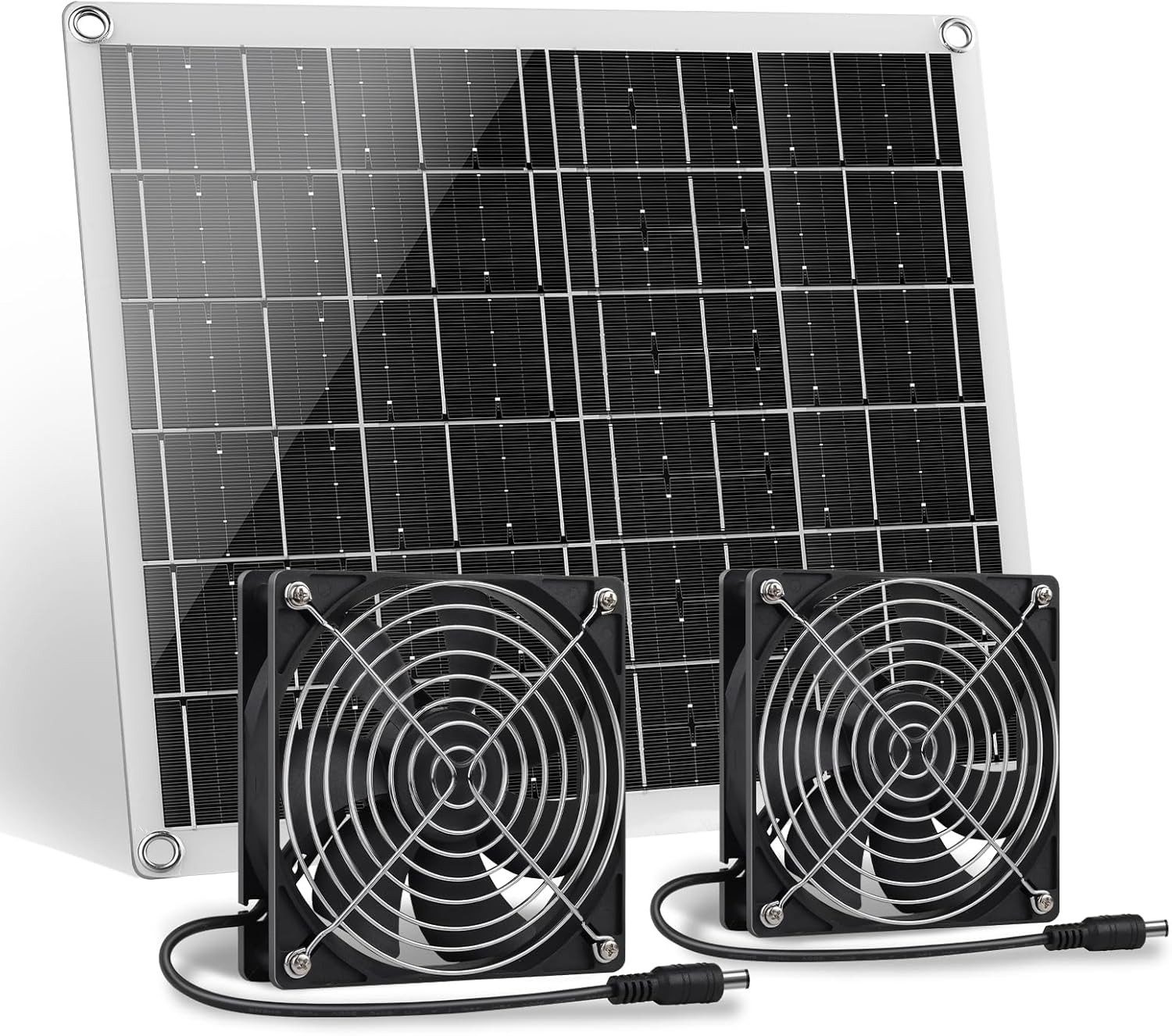 FELIXLEO Solarmodul Solar Ventilator 15W Solarpanel IPX6 für Gewächshaus Hühnerstall, (1-St)