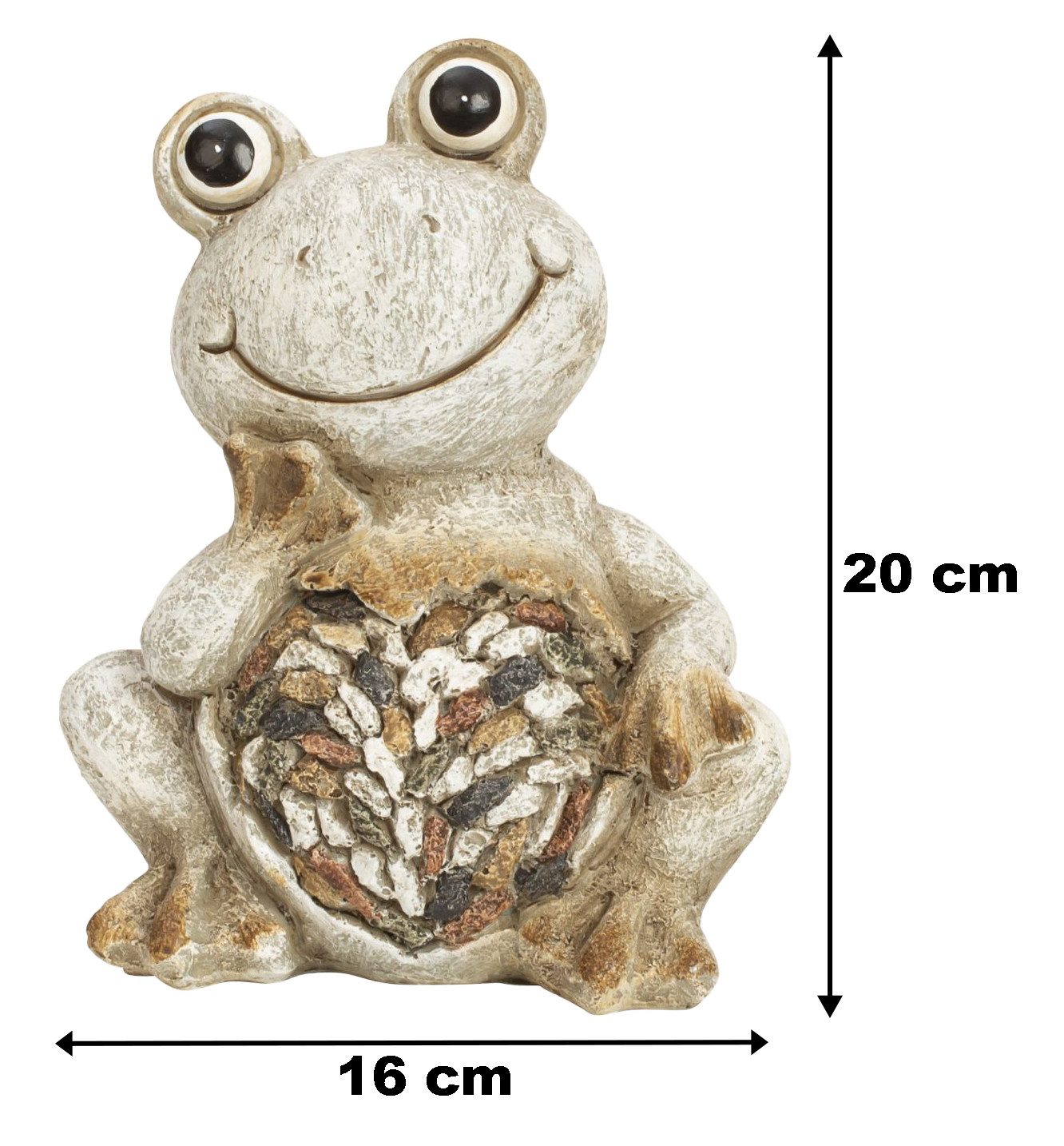 mucHome Gartenfigur Frosch, grau-braun, Höhe 20cm günstig online kaufen