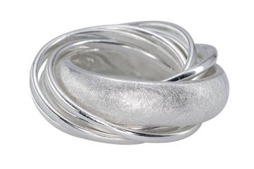 SILBERMOOS Silberring Mehrfachring "Aus zehn mach eins", 925 Sterling Silber