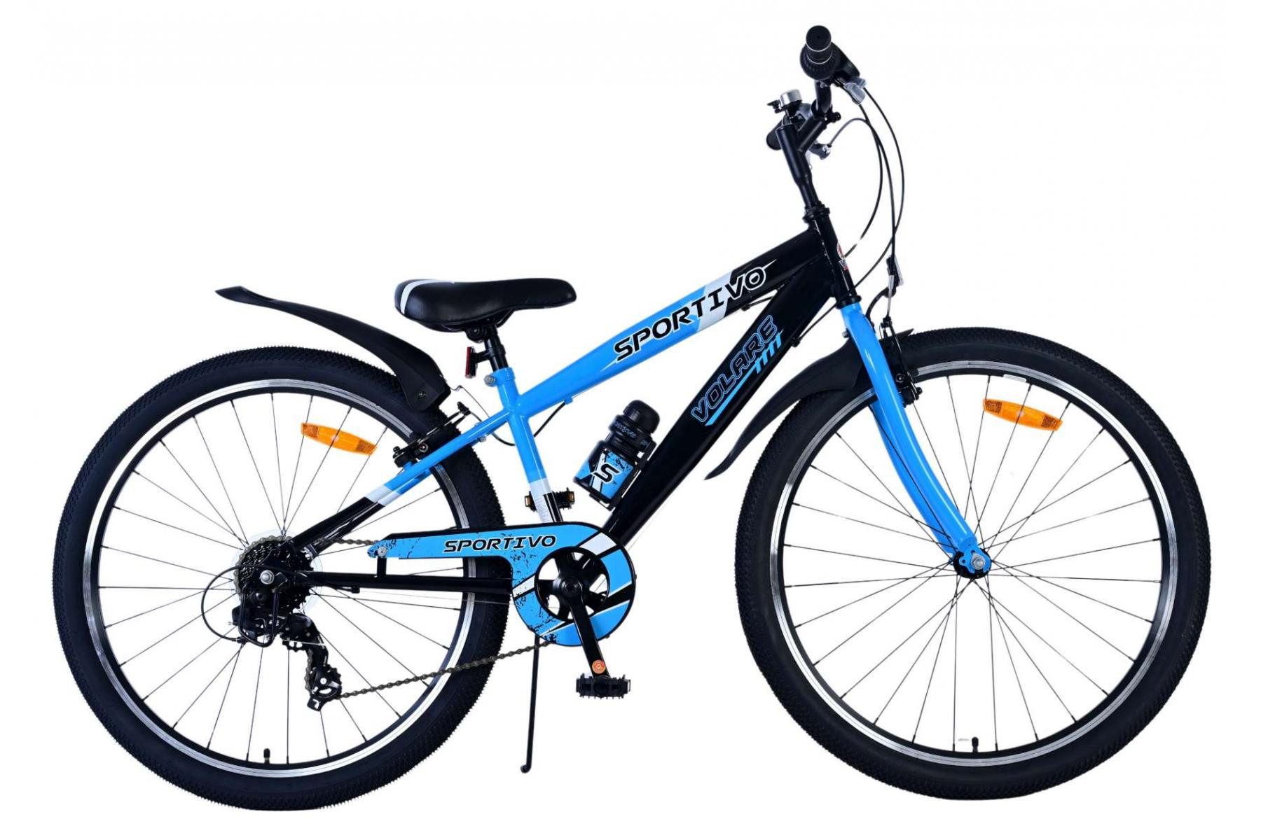 Volare Kinderfahrrad Volare Sportivo Kinderfahrrad für Jungen - 26 Zoll in Blau mit 7 Gänge, 2 Handbremsen, höhenverstellbarer Sattel und Lenker