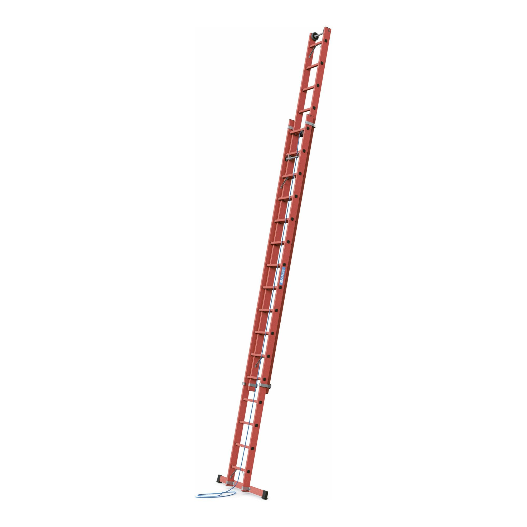 Zarges Anlegeleiter ZARGES Skyline EFA 2E - GFK-Seilzugleiter 2 x 16 Sprossen