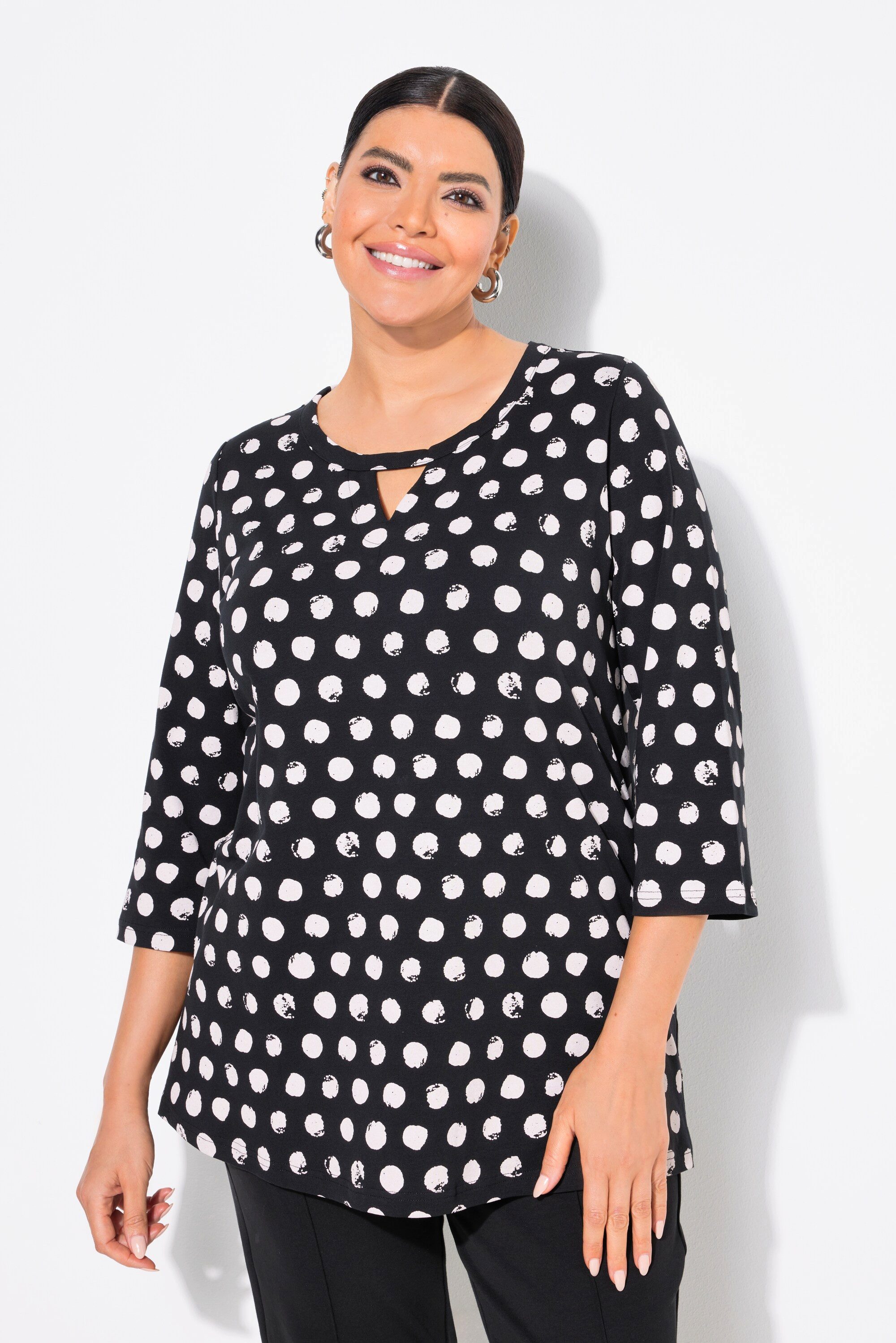 Ulla Popken T-Shirt Shirt Tupfen Classic günstig online kaufen