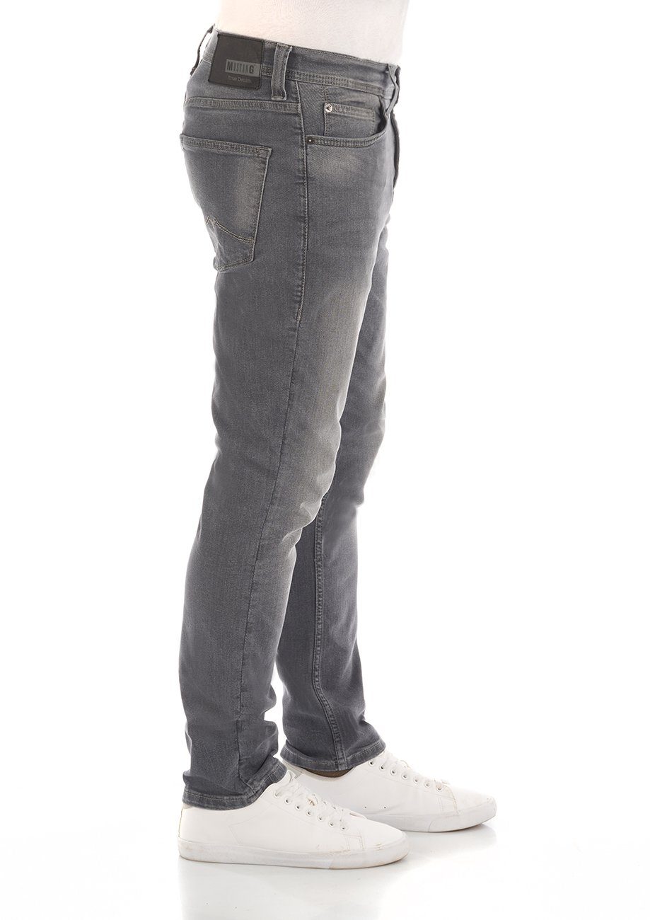 Fit Vegas Slim-fit-Jeans DENIM Stretch Slim MUSTANG Hose (4500-313) mit Herren Jeanshose Denim GREY