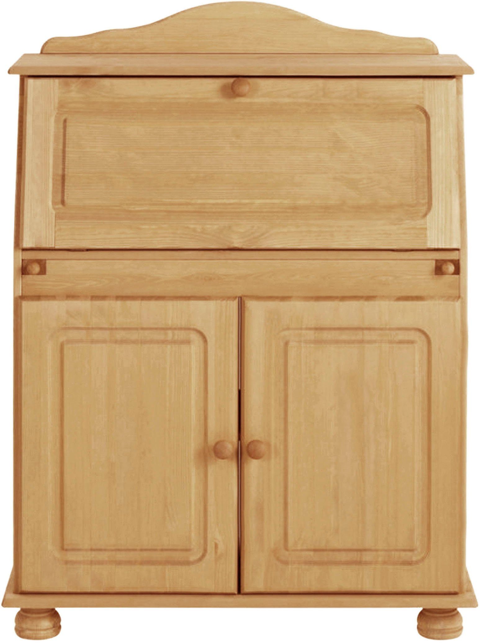 Home affaire Sekretär Mette, Schreibtisch im Landhausstil, aus Massivholz, günstig online kaufen