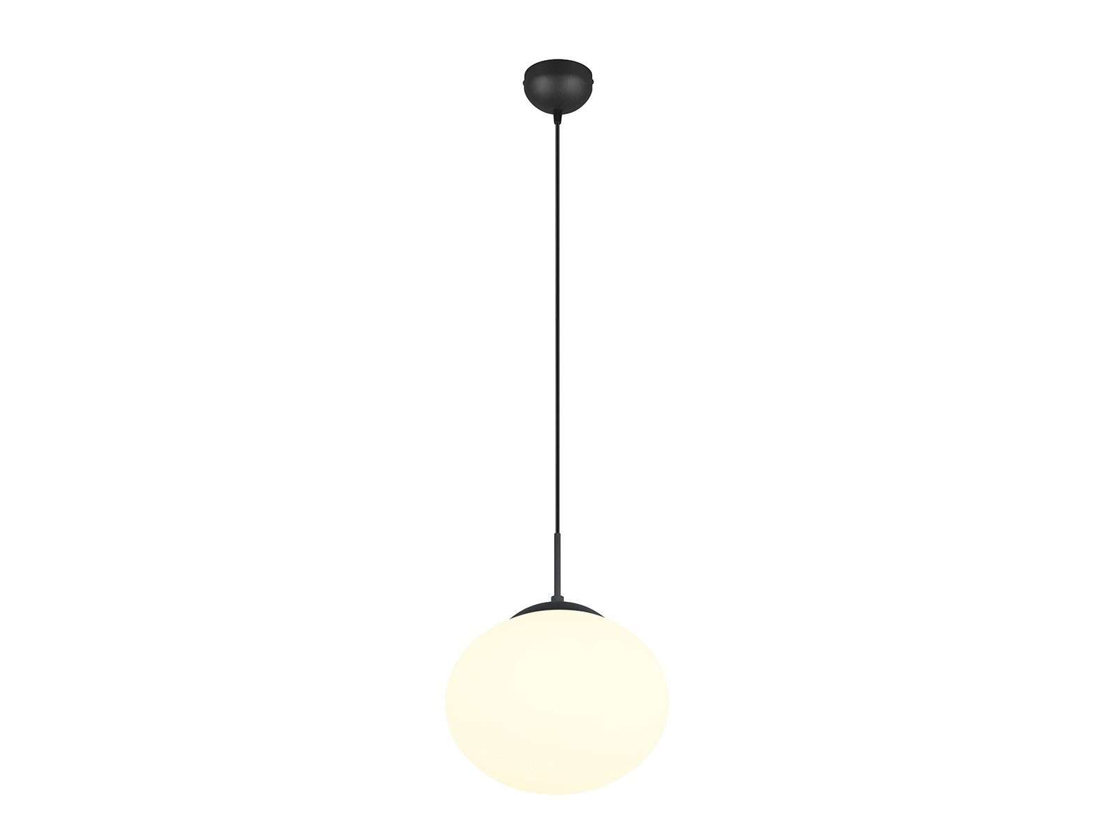 TRIO Leuchten LED Pendelleuchte, Dimmfunktion, LED wechselbar, Warmweiß, klein-e Glas-kugel Lampe über-n Esstisch & Couchtisch hängend Ø 30cm