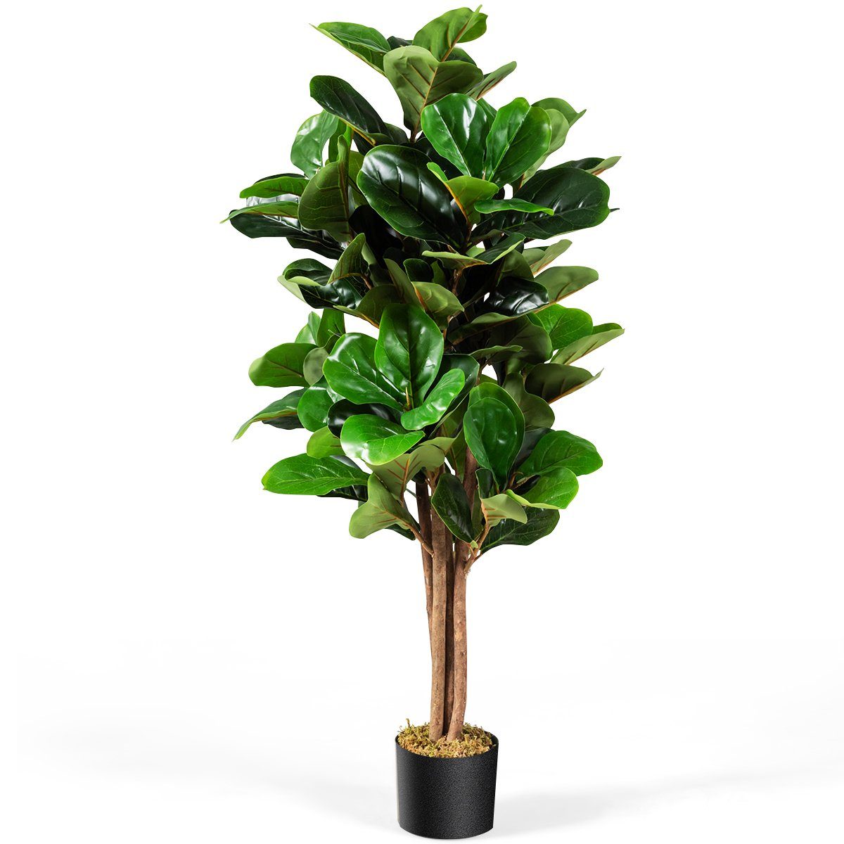 Topf, Kunstpflanze, 120cm grün mit Feigenbaum, cm, Höhe COSTWAY, 120
