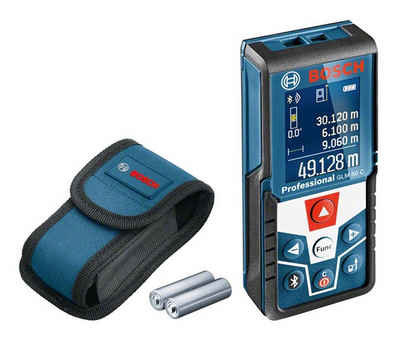 Bosch Professional Entfernungsmesser GLM 50 C, Laser + Bluetooth + Schutztasche
