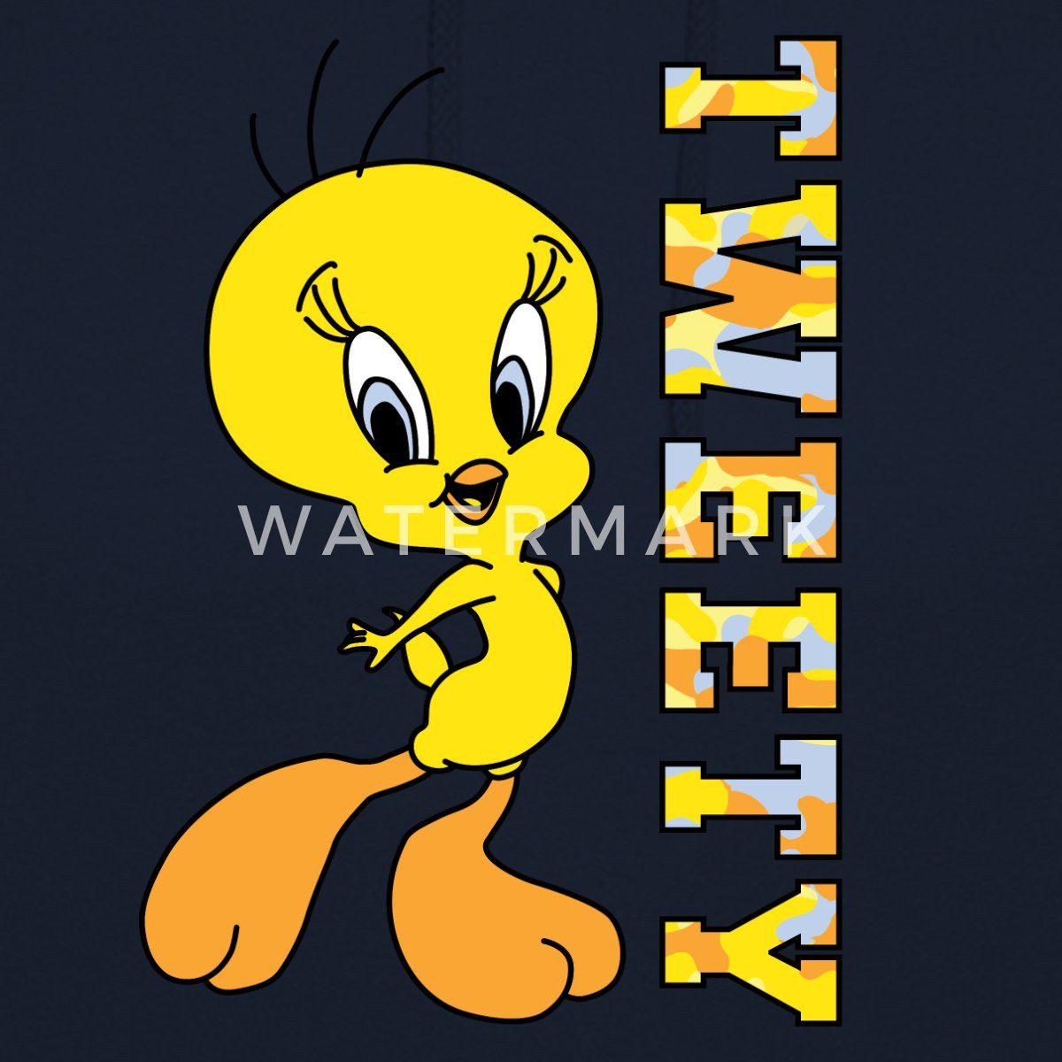 Spreadshirt Hoodie Looney Tunes Tweety Camouflage Unisex Hoodie (1-tlg)