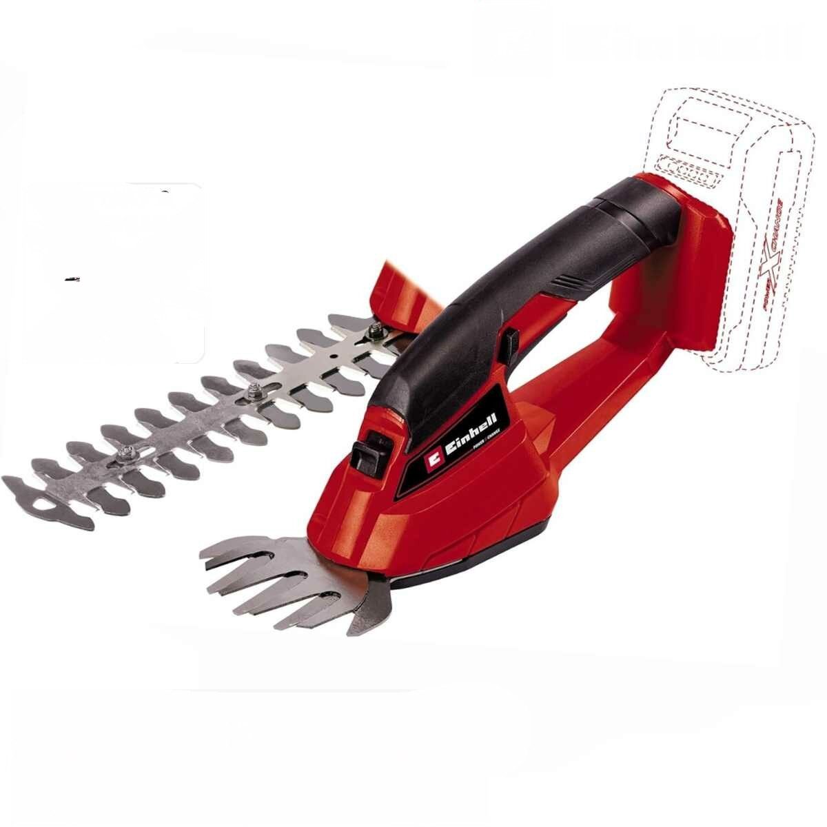 Einhell Akku-Gras- und Strauchscherenset Strauchschere GC-CG 18 Li-Solo 18 V Power X-Change