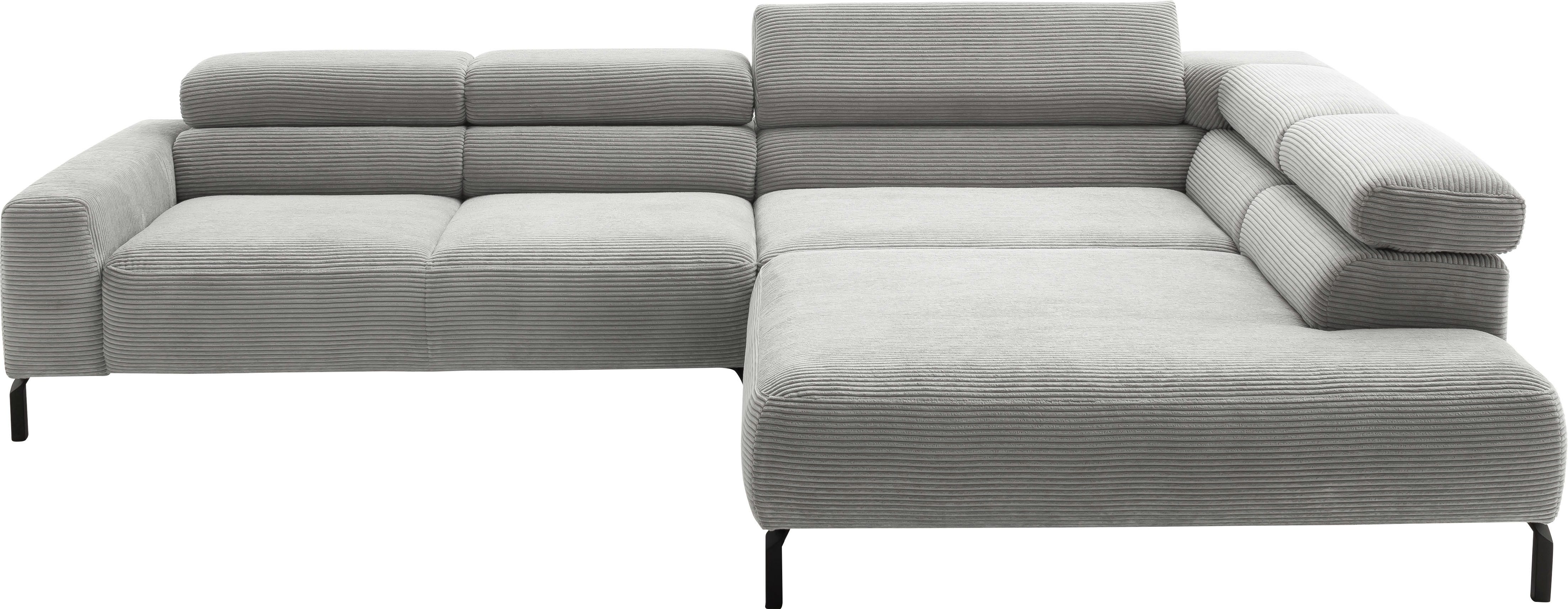 Places of Style Ecksofa "Antonelli, L-Form, inkl. Kopfteilverstellung, Brei günstig online kaufen
