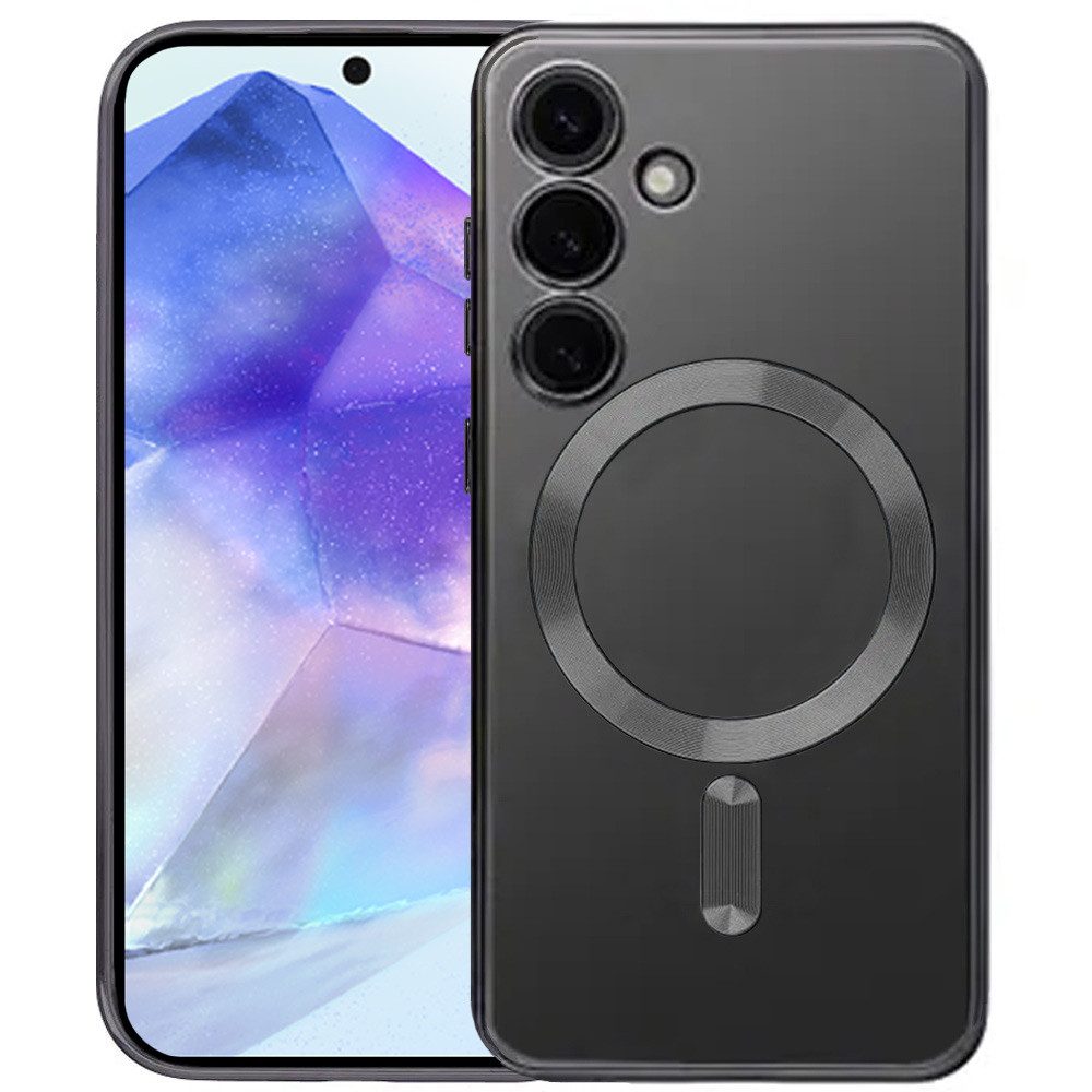 FITSU Handyhülle Case für Samsung Galaxy A55 Hülle MagSafe kompatibel mit Kameraschutz 6,6 Zoll, Durchsichtige Hülle für Samsung Galaxy A55 Schutzhülle Transparent
