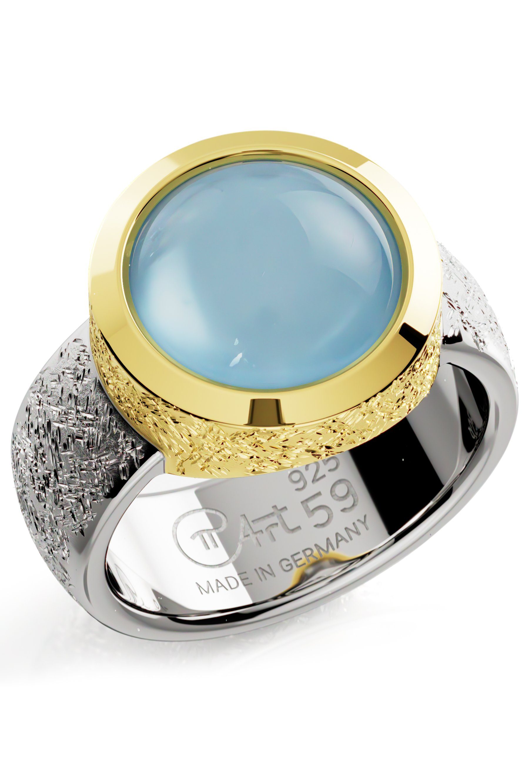 925 - AQUAMARIN Silberring PiArt Sterling Edelstein 5,5ct Silber - blau Echter