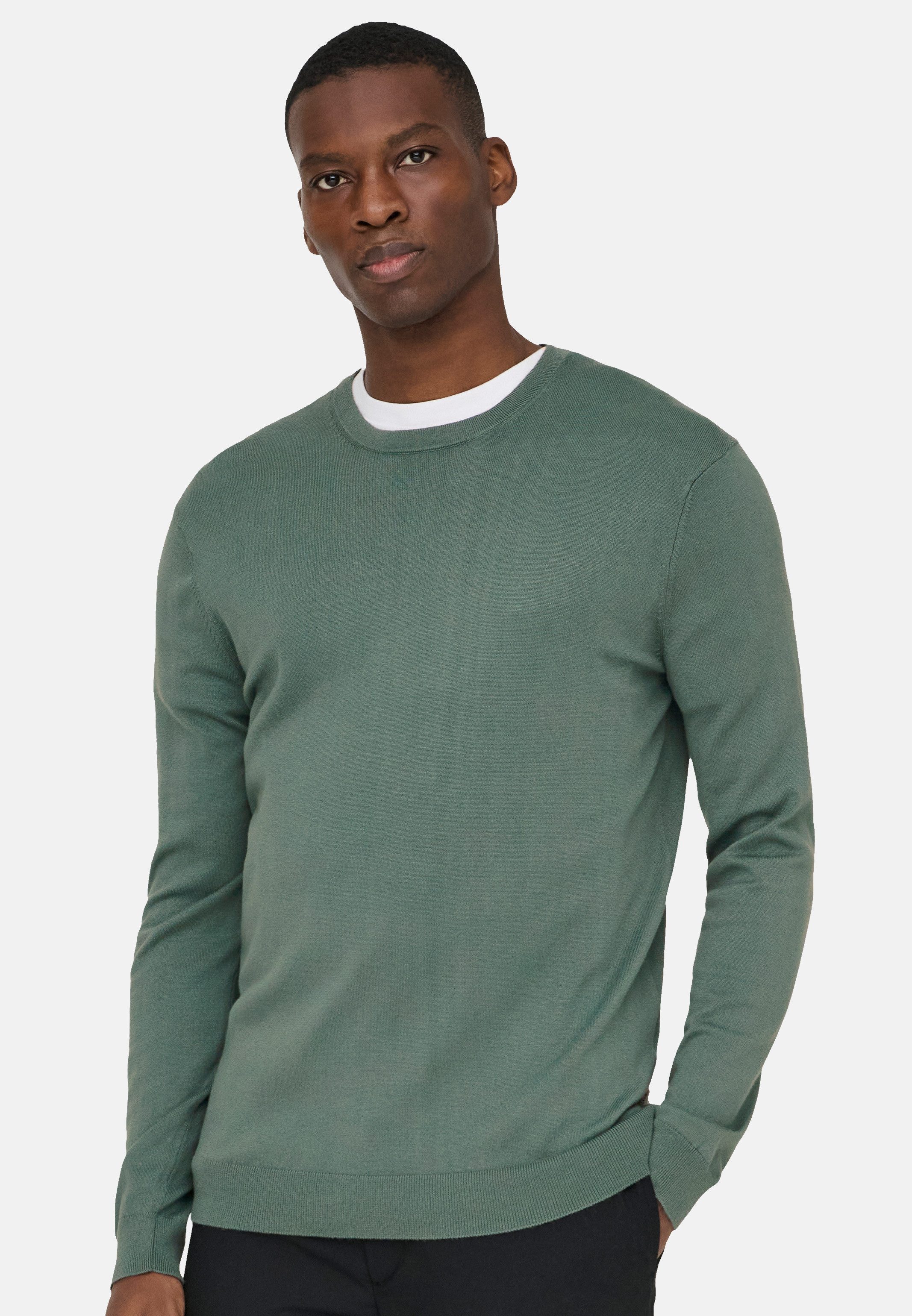 ONLY & SONS Rundhalspullover 2er Pack Wyler (Spar-Set, 2-tlg) Pullover - Blickdicht - Zeitloses Basic für jeden Tag