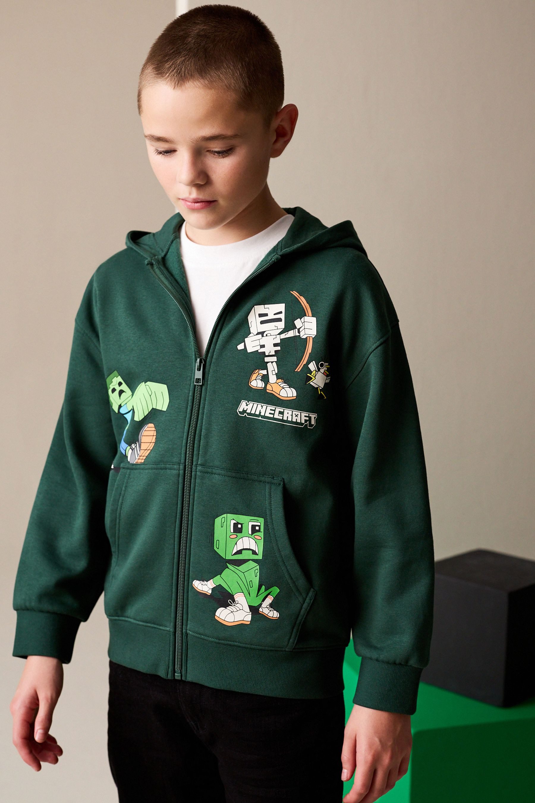 Next Kapuzenpullover Kapuzenjacke mit Reißverschluss, Minecraft (1-tlg)
