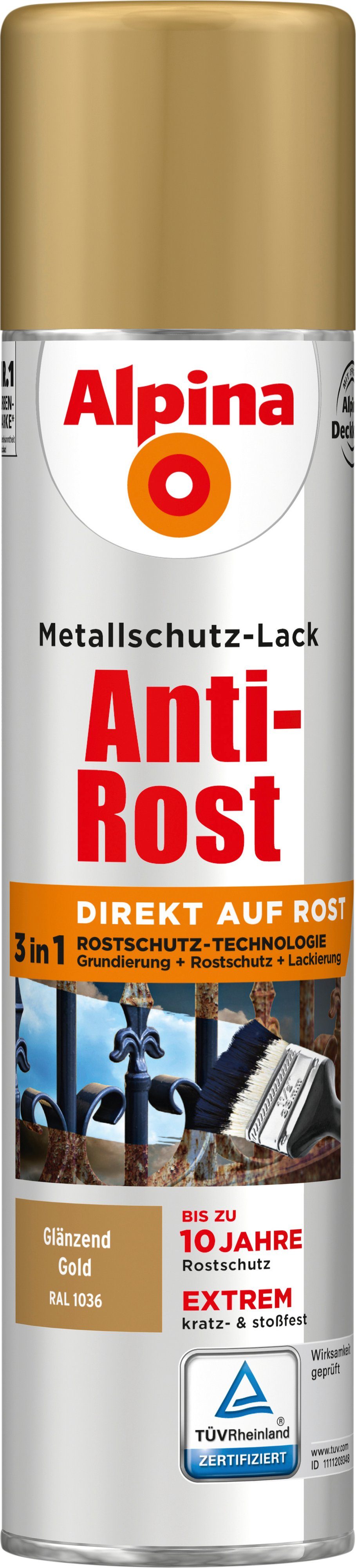 Sprühmetallschutz-Lack Anti Alpina Metallschutzlack 400 Rost ml Alpina
