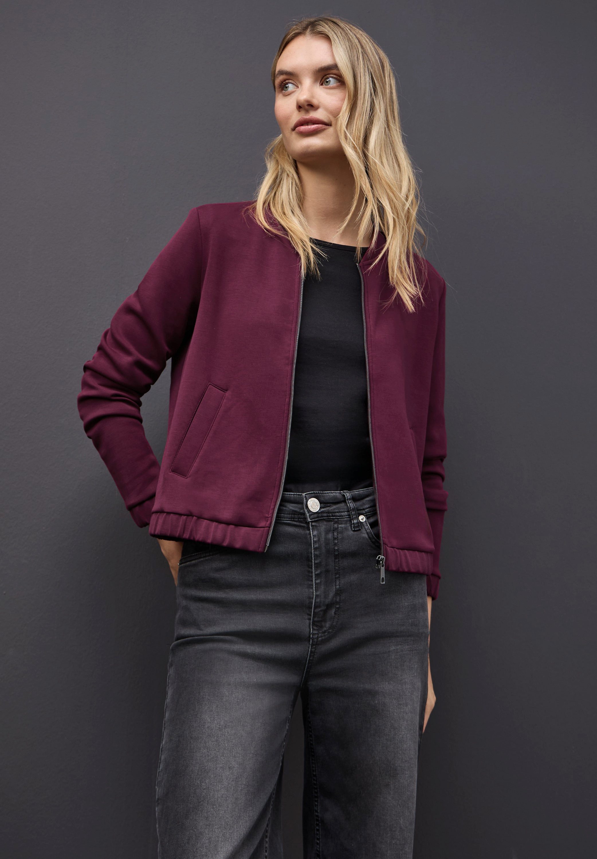STREET ONE Blouson Silk-Look Jacke (1-St) günstig online kaufen