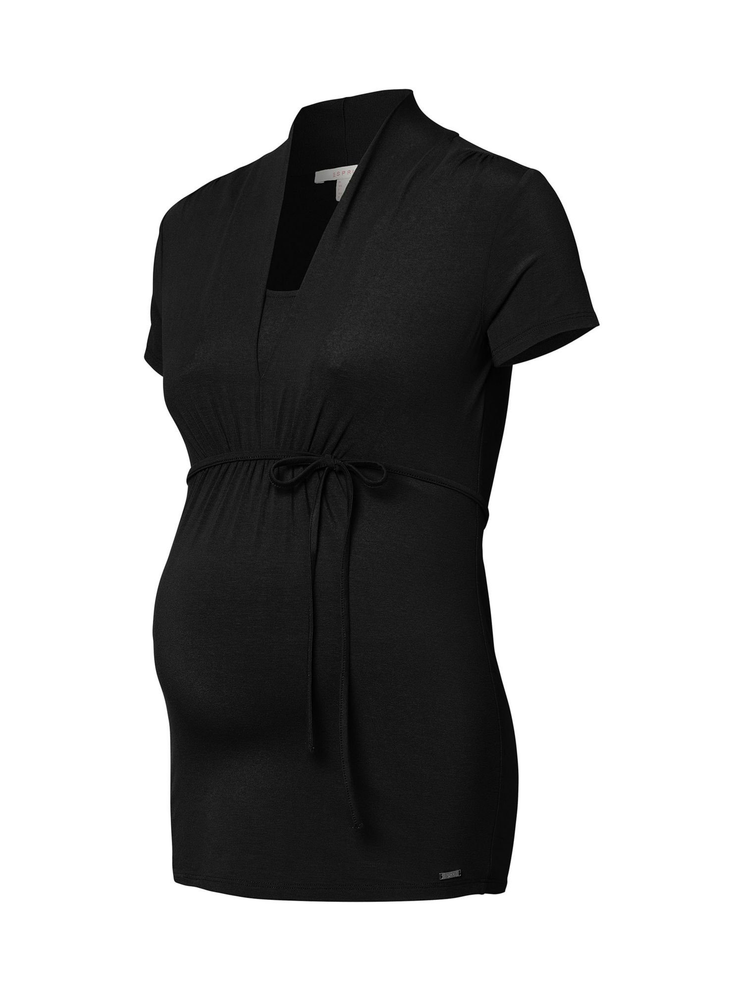 ECOVERO™ mit ESPRIT LENZING™ Umstandsshirt maternity Stillfunktion, BLACK T-Shirt