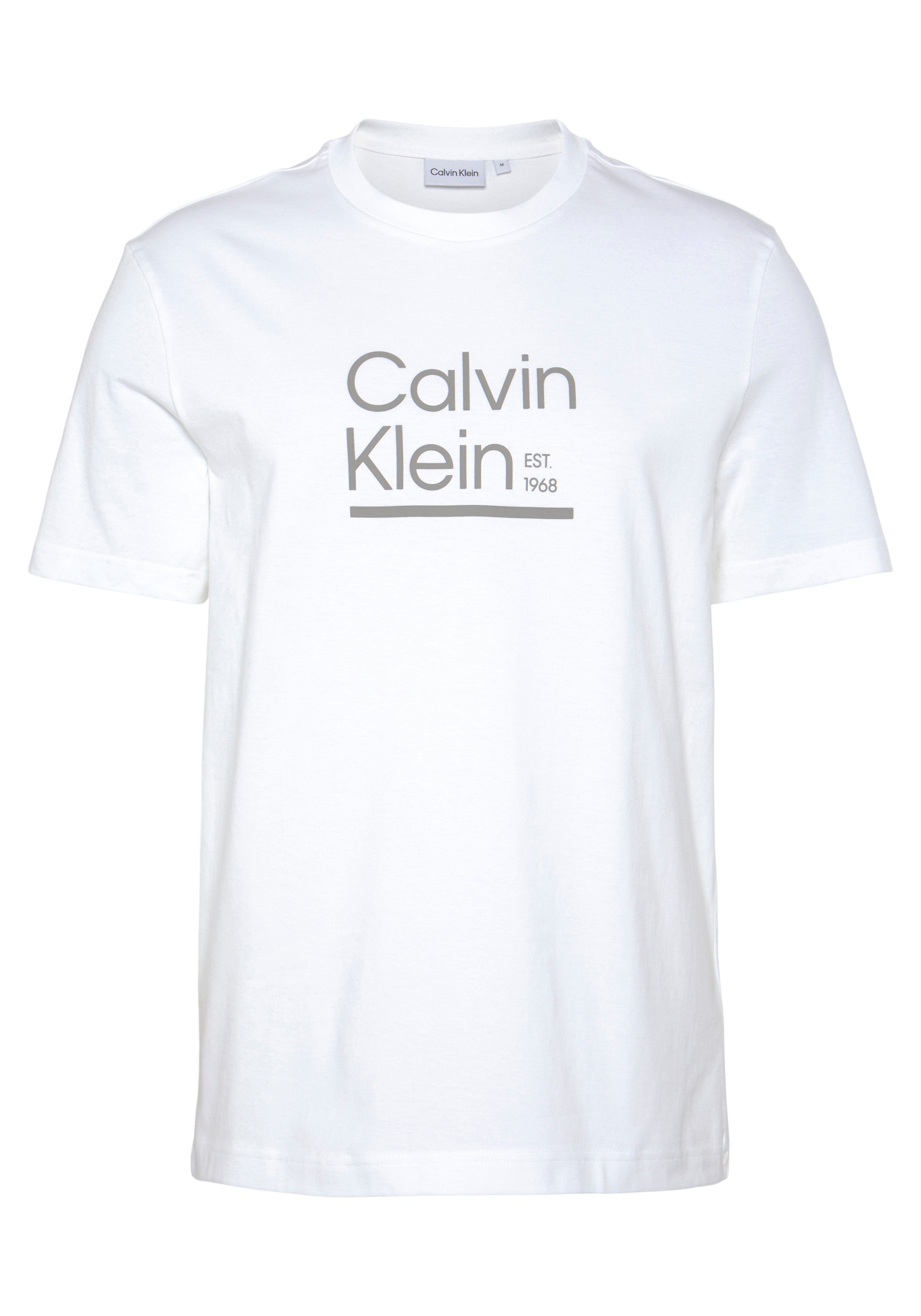 Calvin Klein T-Shirt CONTRAST LINE LOGO T-SHIRT mit CK-Logodruck Bright White