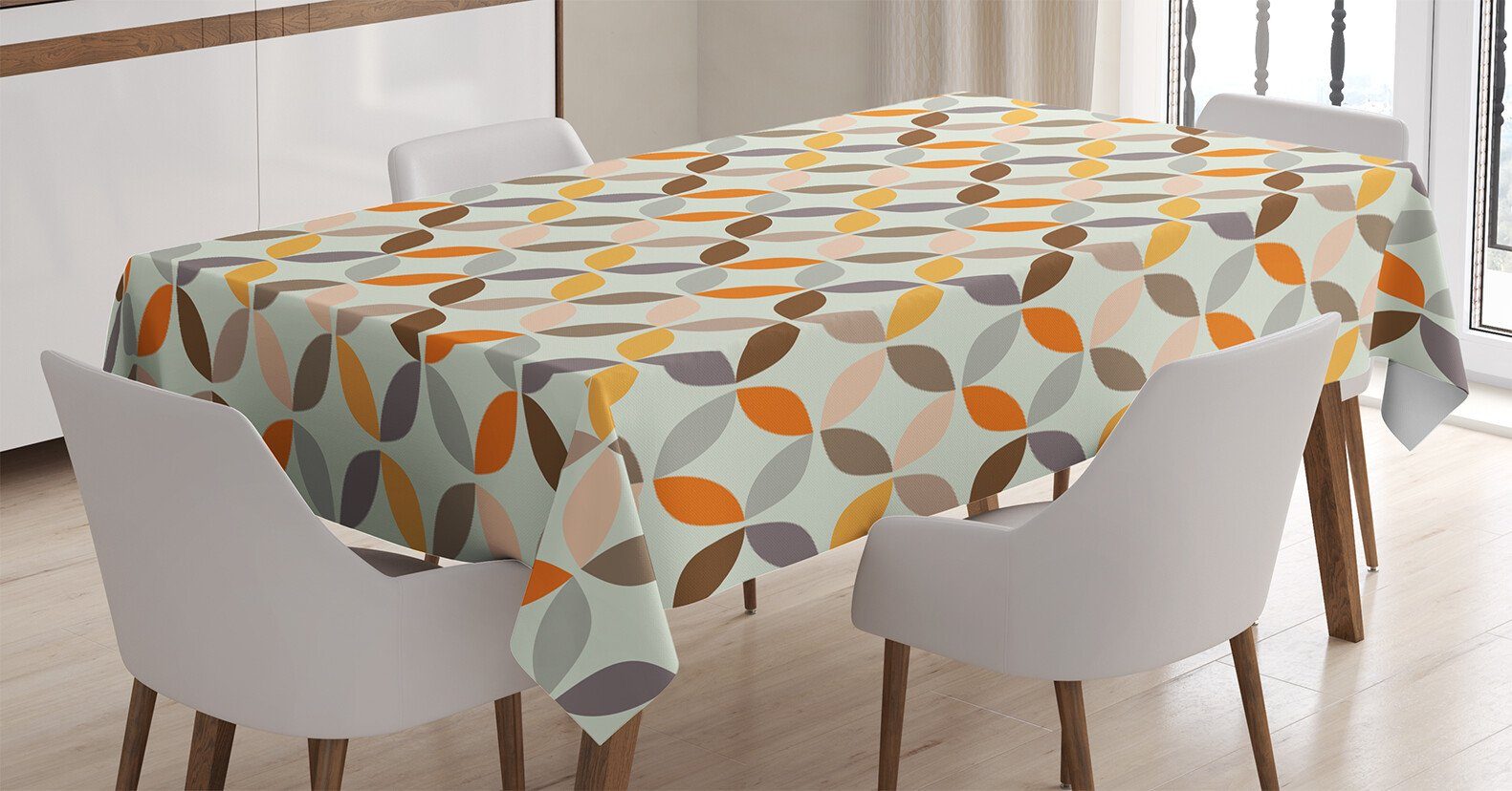 Abakuhaus Tischdecke Farbfest Waschbar Geometrisch den Farben, Außen geeignet Bereich Tile Cyclic Abgewinkelt Für Klare