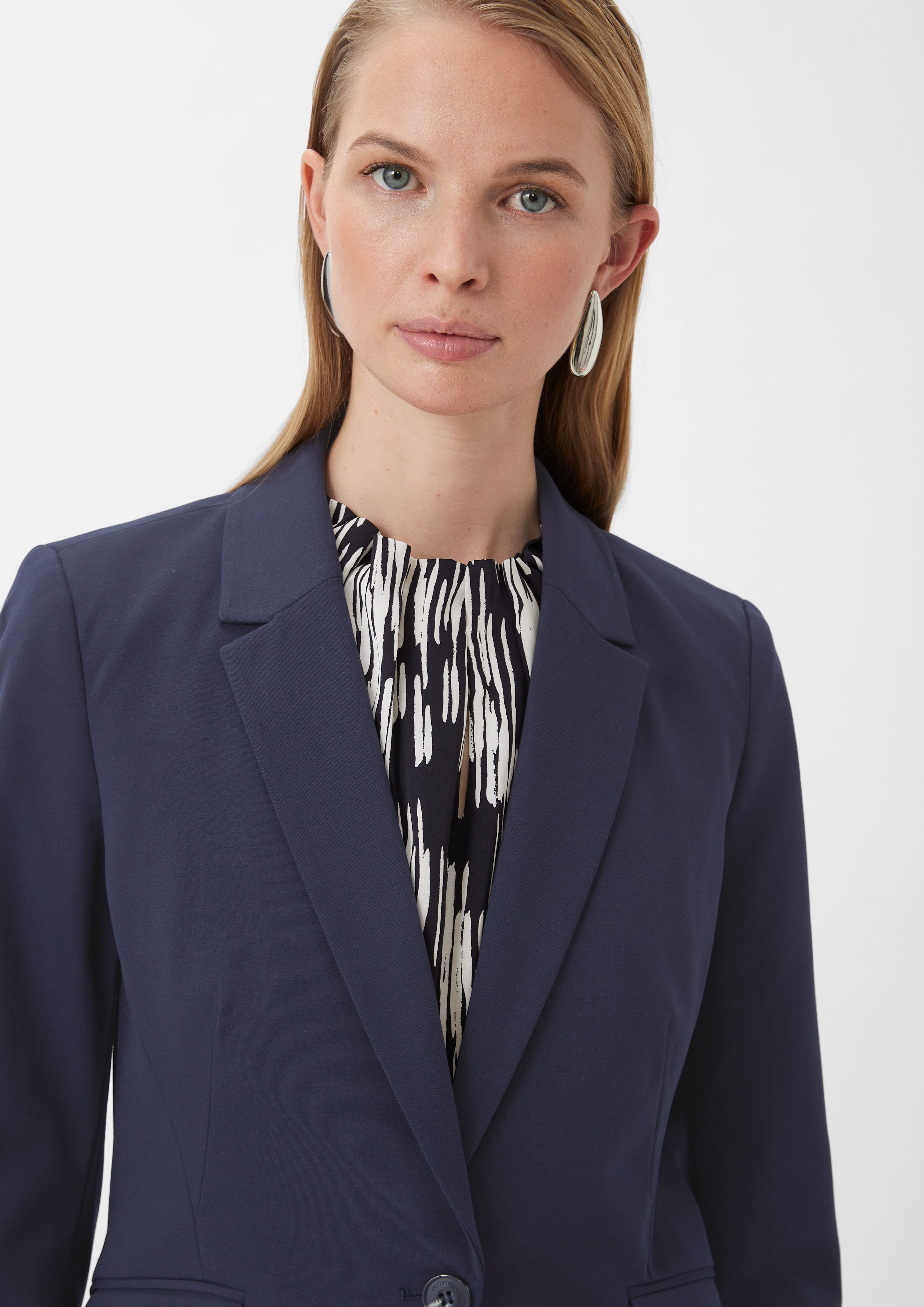 Comma Blusenblazer Taillierter Blazer aus Viskosemix günstig online kaufen