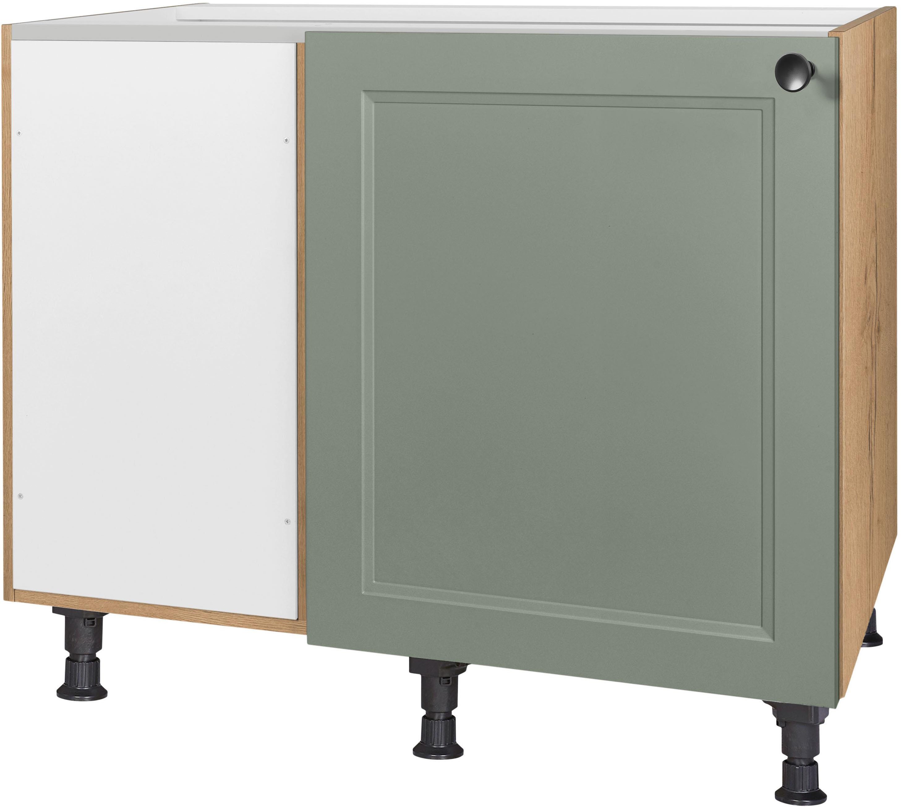 nobilia® Eckunterschrank "Cascada", vormontiert mit höhenverstellbaren Sockelfüßen, Breite 100 cm