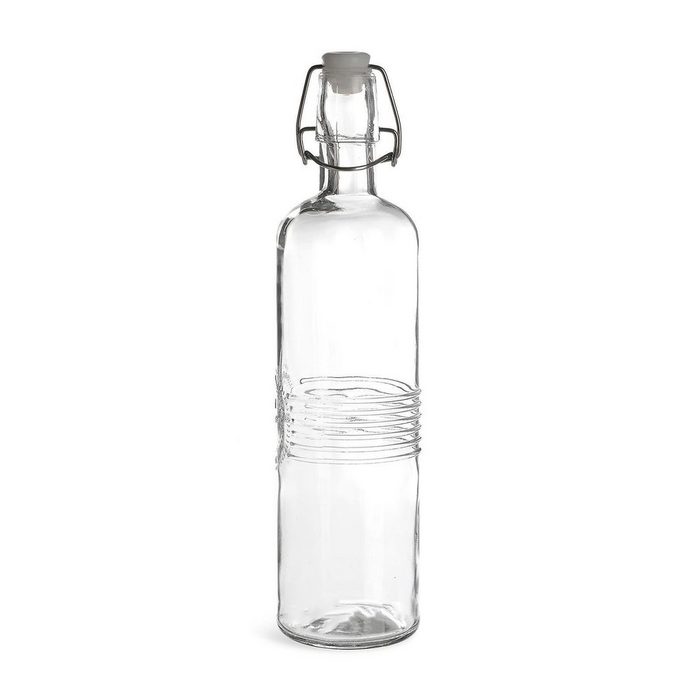 Depot Vorratsglas Bügelverschlussflasche Suna 95% Glas 2% Polyethylen 2% Silikon 1% Stahl (Packung 1 Stück Bügelverschlussflasche) aus Glas Polyethylen Stahl Silikon Ø 7 Zentimeter H 28.5 Zentimeter