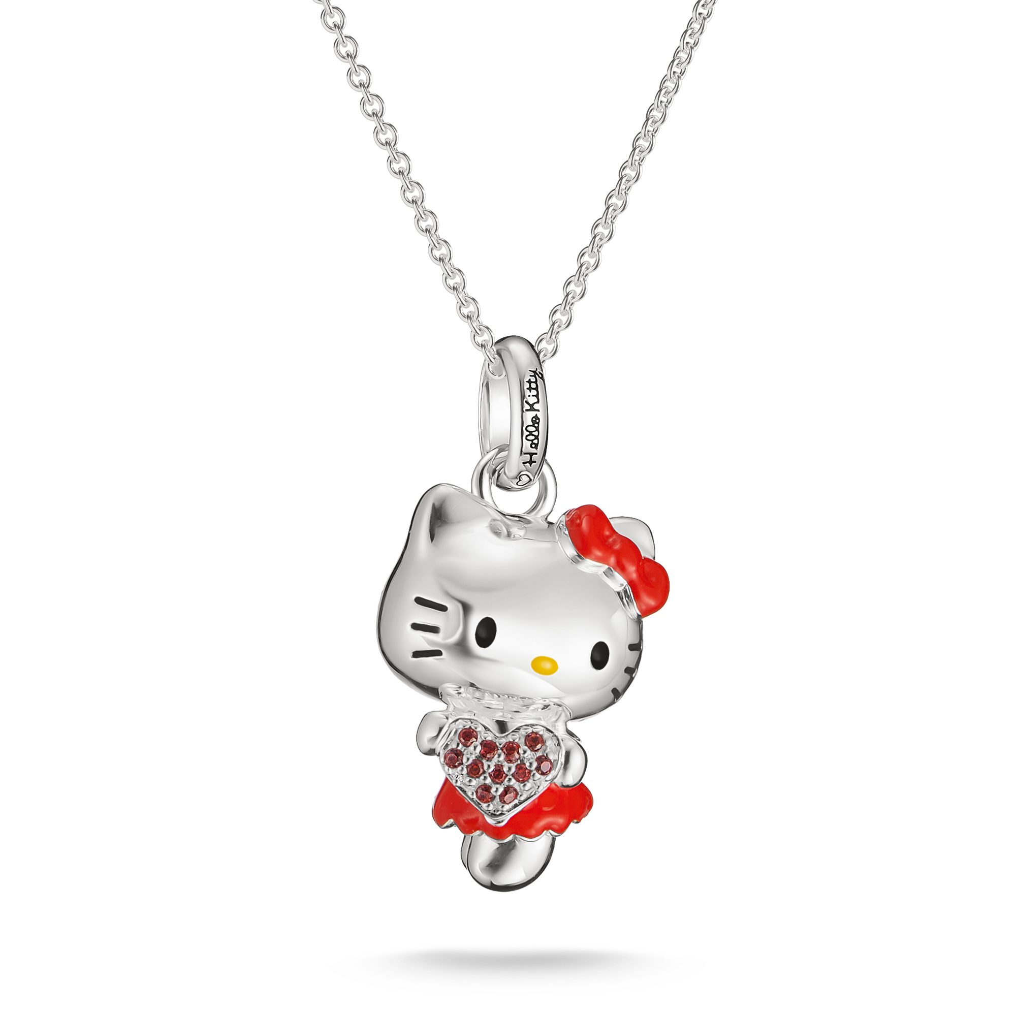 THOMAS SABO Kette mit Anhänger THOMAS SABO ♡ Hello Kitty Kette mit Herz, mit Zirkonia (synth) - Emaille