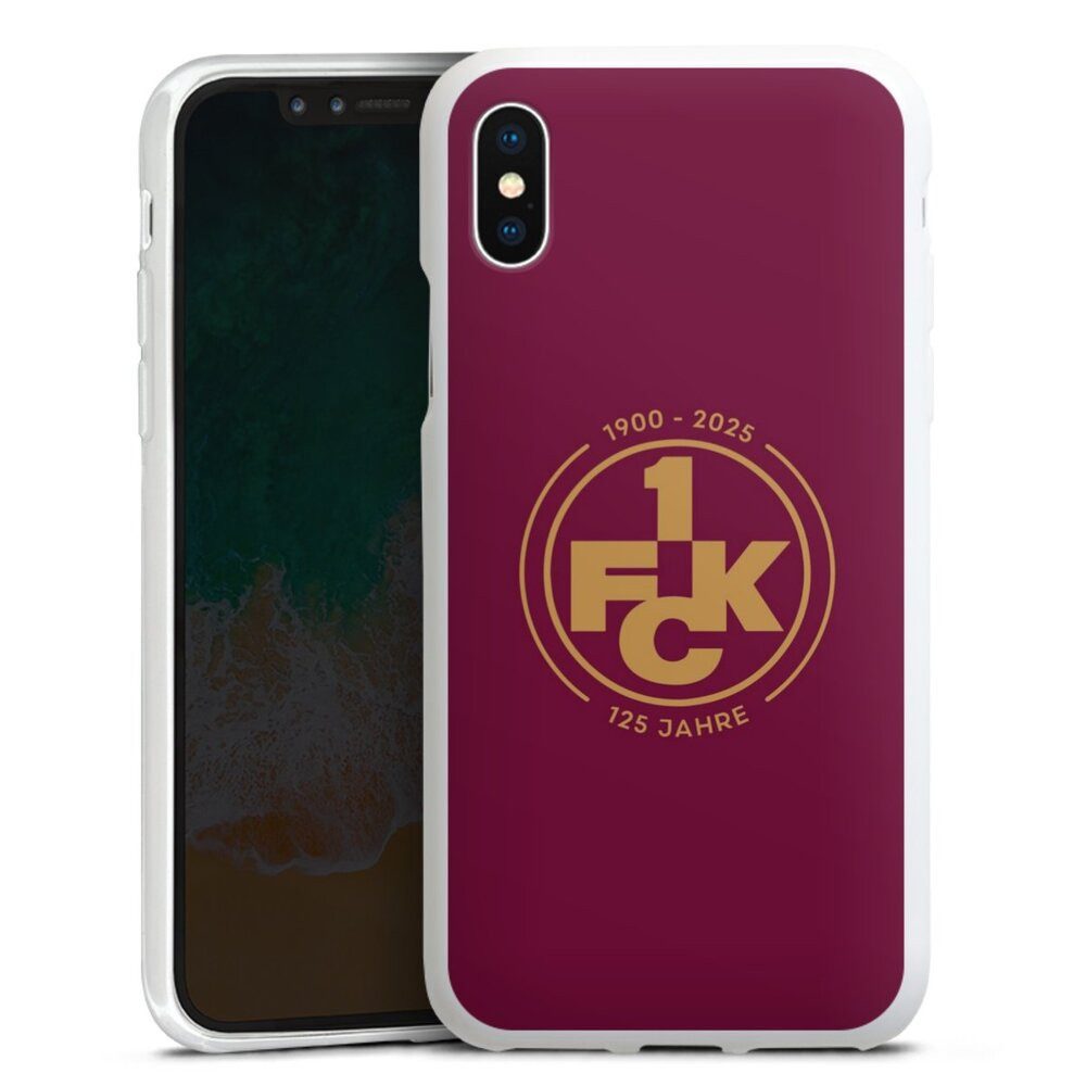 DeinDesign Handyhülle 1. FC Kaiserslautern 1. FCK 125 Jahre 1. FCK 125. Jubiläum, Apple iPhone X Silikon Hülle Bumper Case Handy Schutzhülle