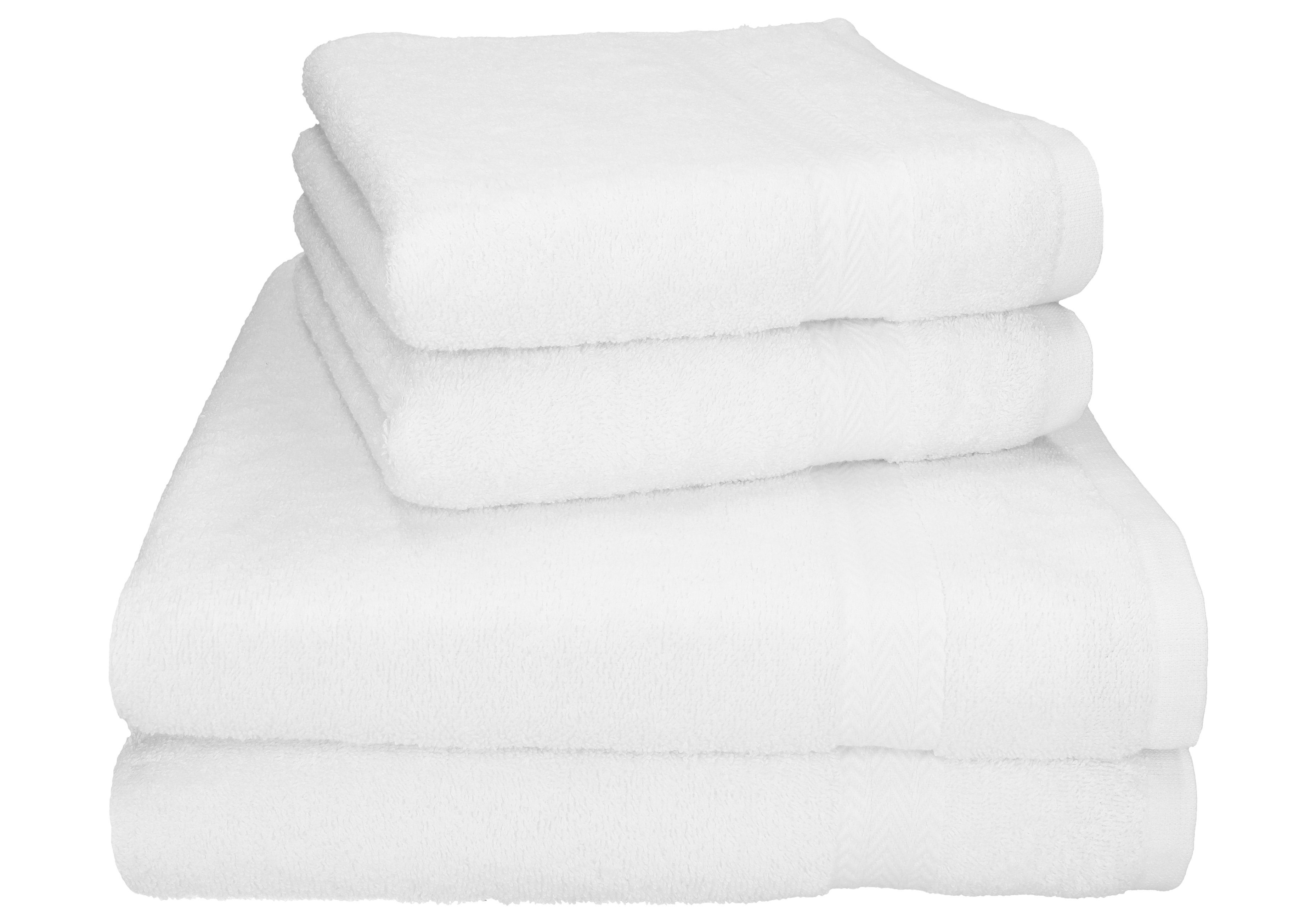 Betz Handtuch Set 4-tlg. PREMIUM 2 Handtücher und 2 Duschtücher, 100% Baumwolle, (4-tlg) weiß