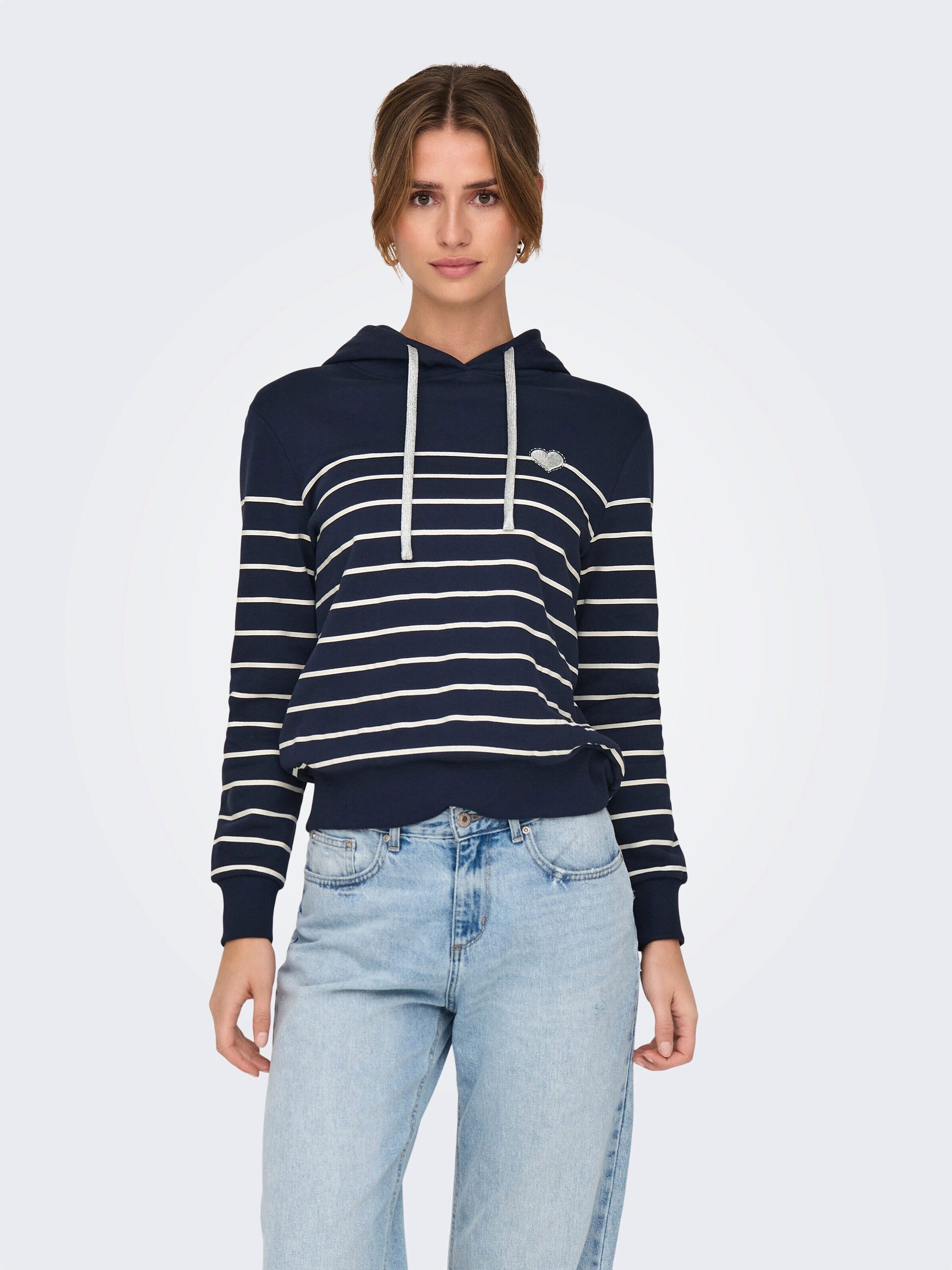 ONLY Langarmshirt (1-tlg) Stickerei