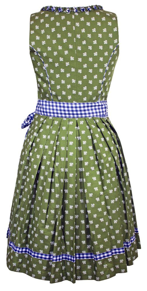 Maddox Dirndl 'Achensee' Traditionell, Olive Kobalt 55 cm günstig online kaufen