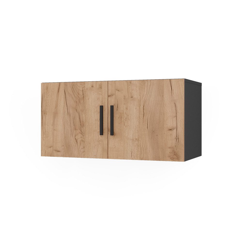 Vicco Aktenschrank Ingo, Anthrazit/Goldkraft Eiche, 80 günstig online kaufen