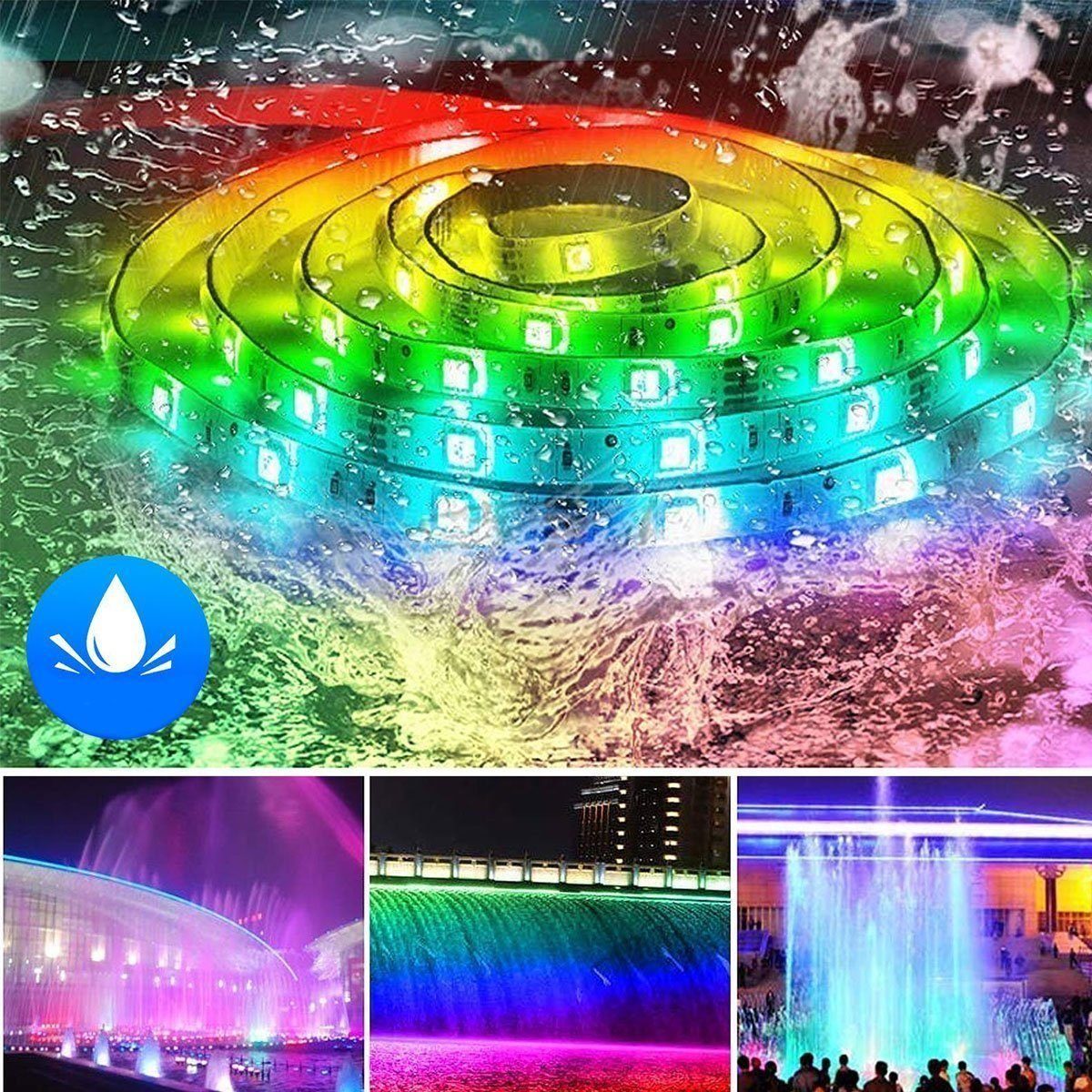 5M/2M/1M, LED-Leuchten TV-Hintergrundbeleuchtung, mit langes Wasserdicht, LED-Streifen Streifen 5M LED RGB Ultra LETGOSPT 5050, Stripe LED IR,