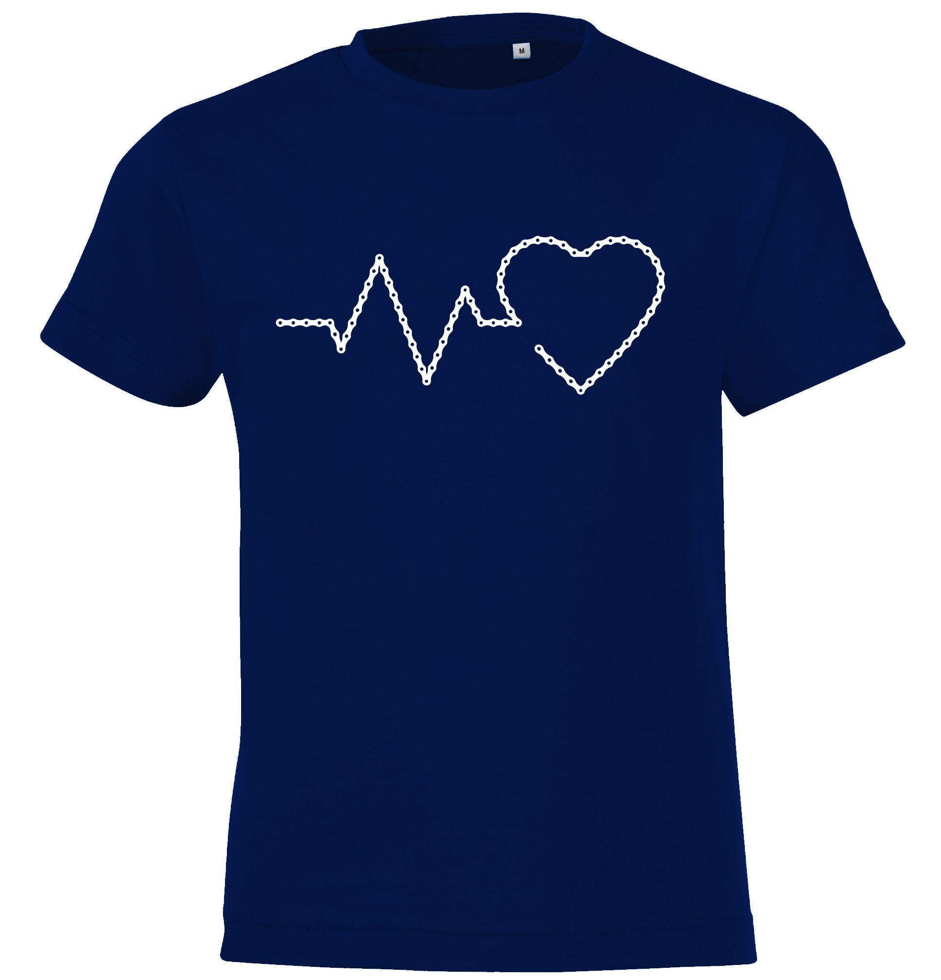 T-Shirt Heartbeat Fahrradkette Kinder Shirt für Jungen und Mädchen