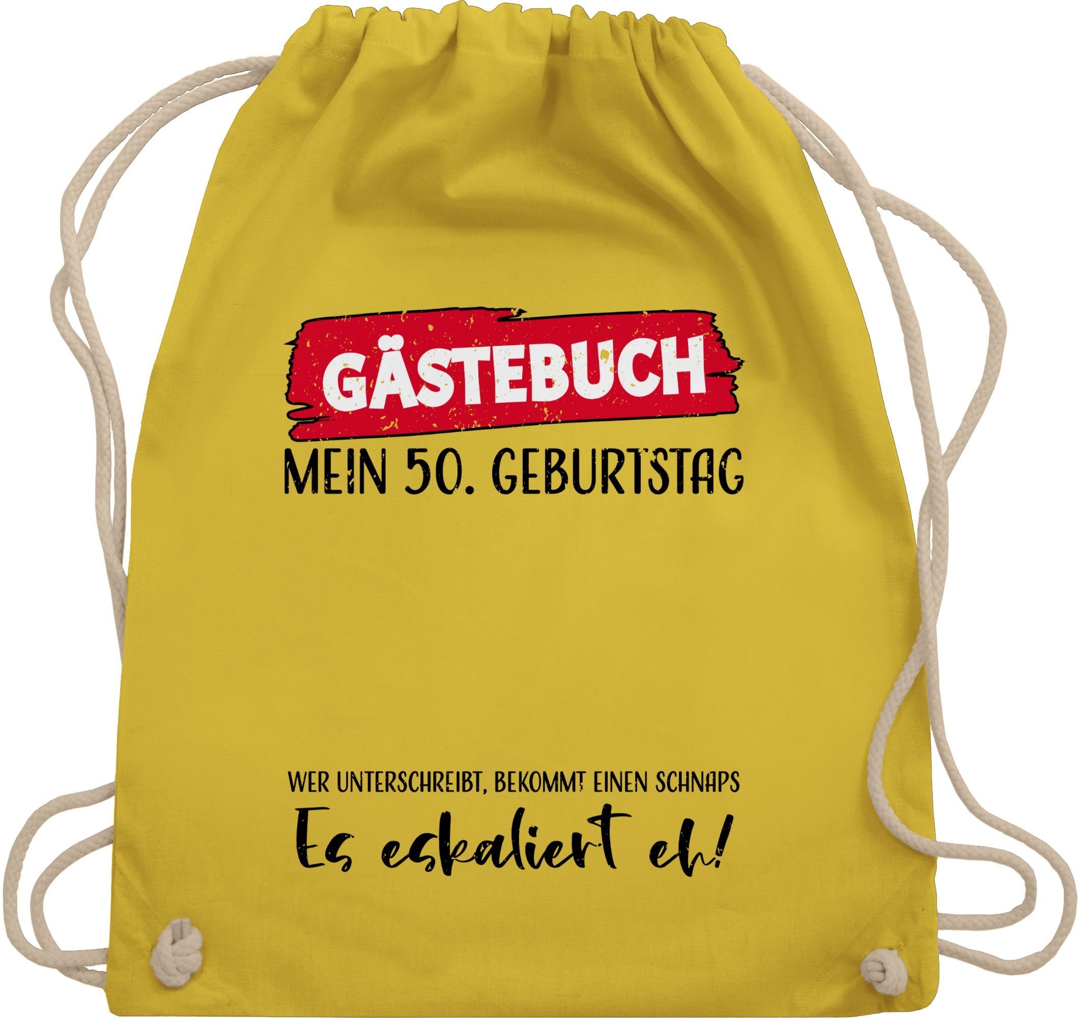 Shirtracer Turnbeutel Gästebuch 50. Geburtstag, 50. Geburtstag