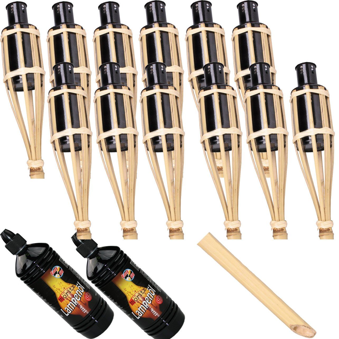 Moritz Gartenfackel »12x Fackeln 90 cm + 2 Liter Lampenöl